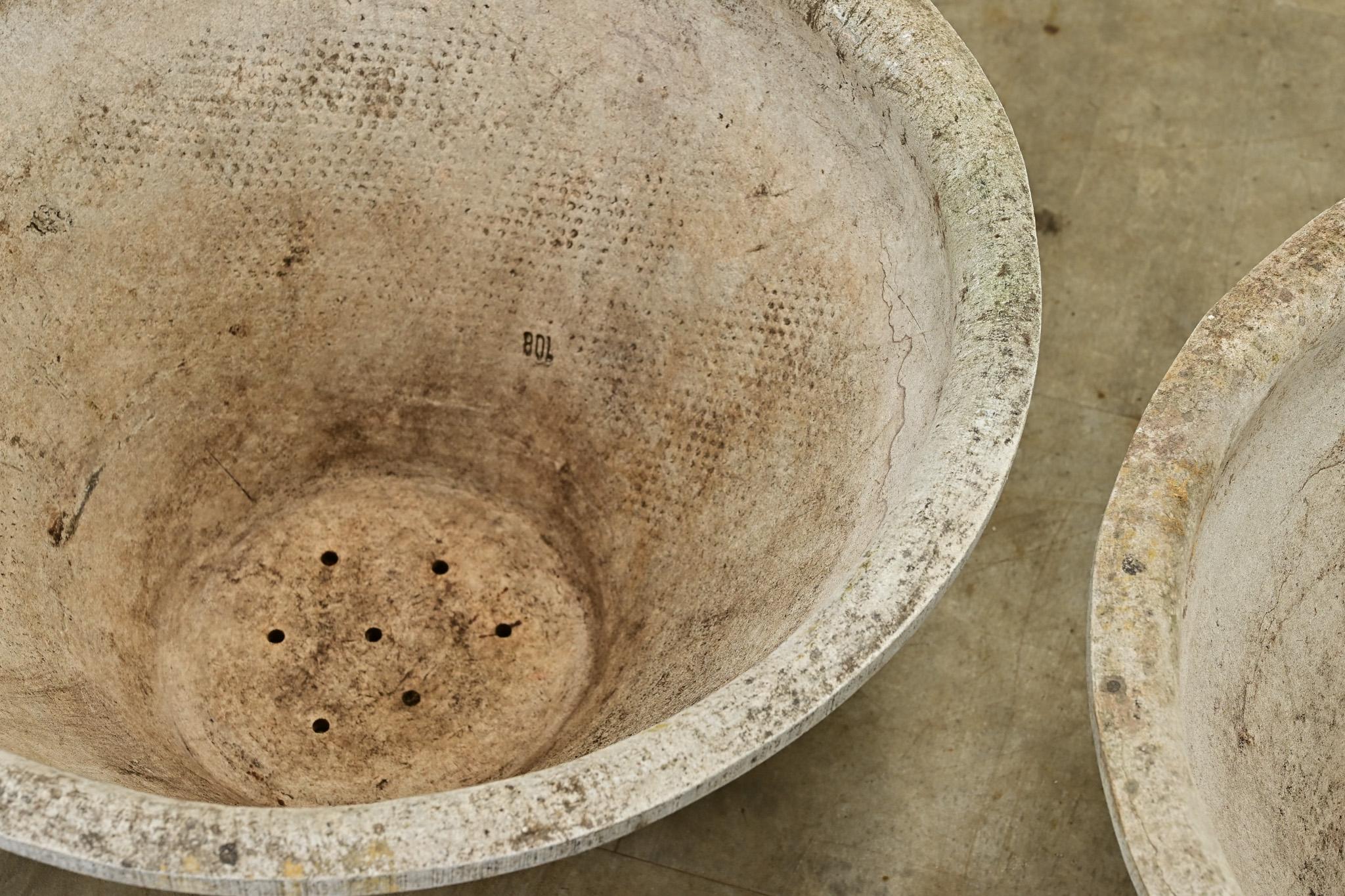 Cast Pair of Willy Guhl Small Cone Planters