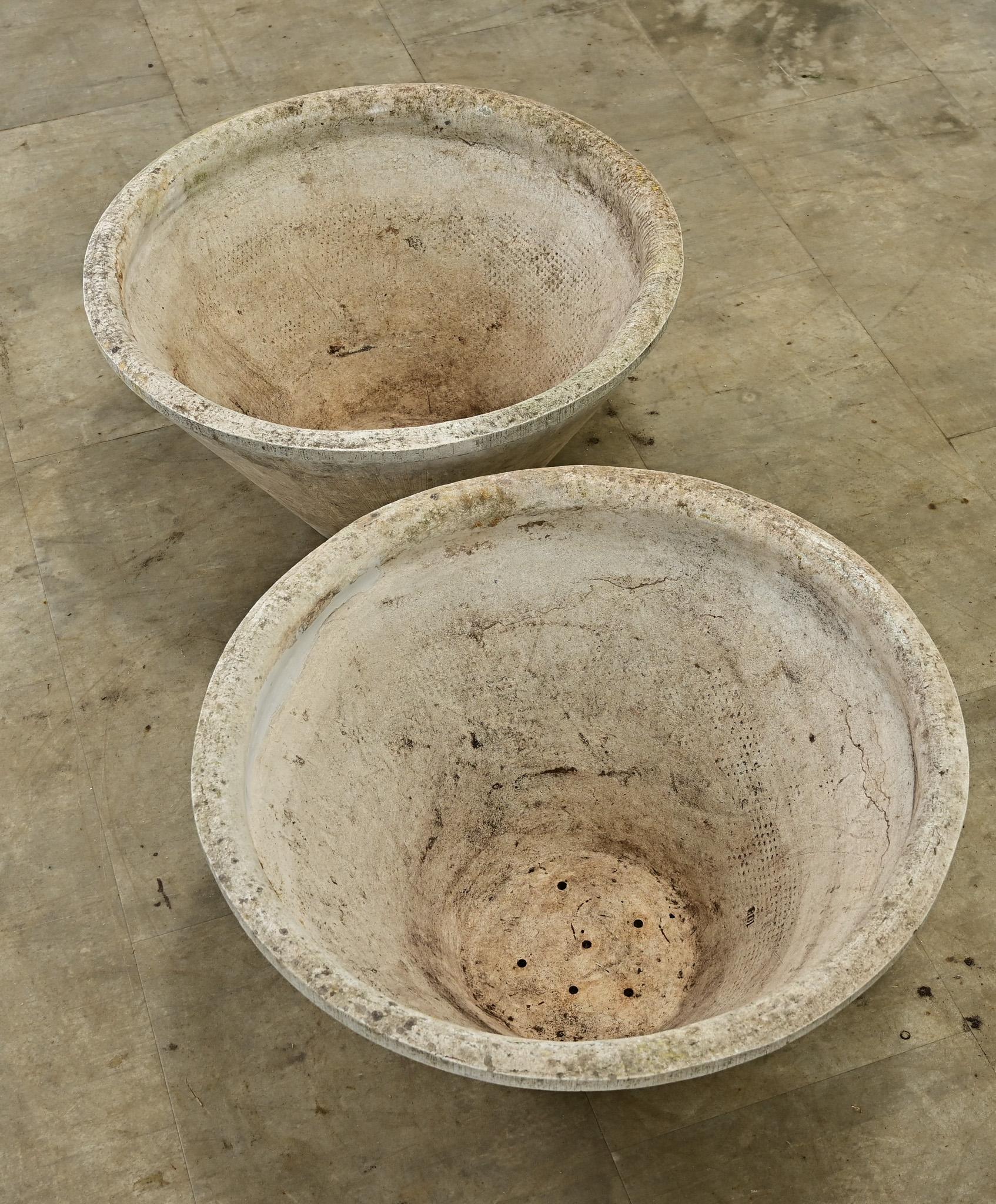 20th Century Pair of Willy Guhl Small Cone Planters