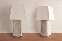 Pair of Willy Guhl Table Lamps with Angled Shade