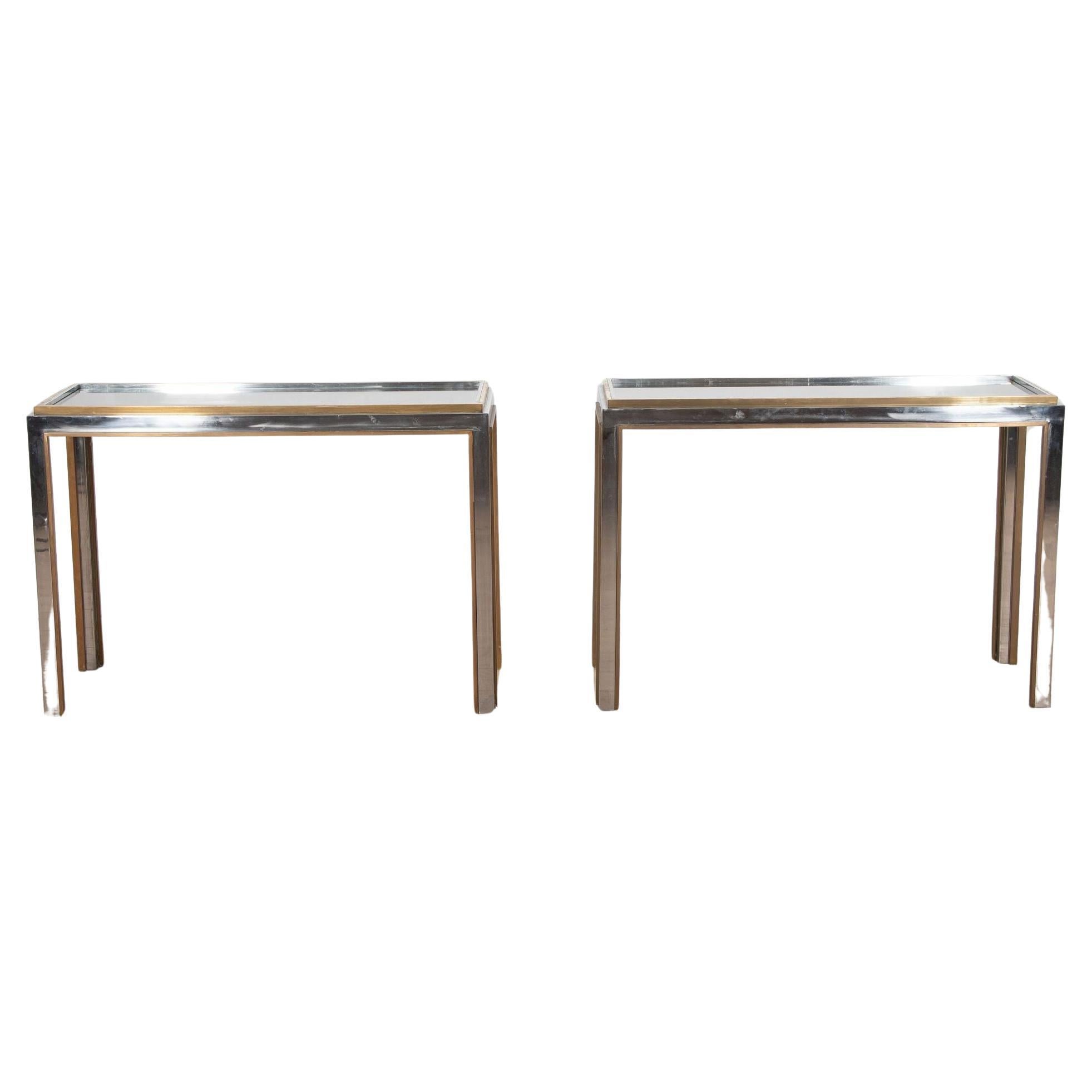 Pair of Willy Rizzo Console Tables