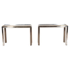 Vintage Pair of Willy Rizzo Console Tables