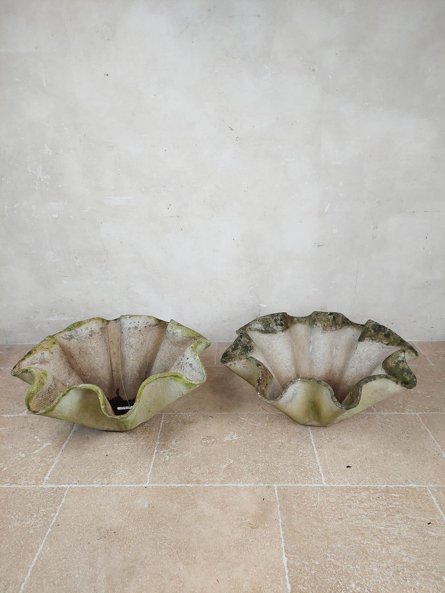 Swiss Pair of Willy Willy Guhl Biomorphic Pots or Planters by Eternit For Sale