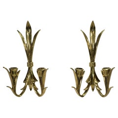 Pareja de candelabros de pared Wilson Bronce