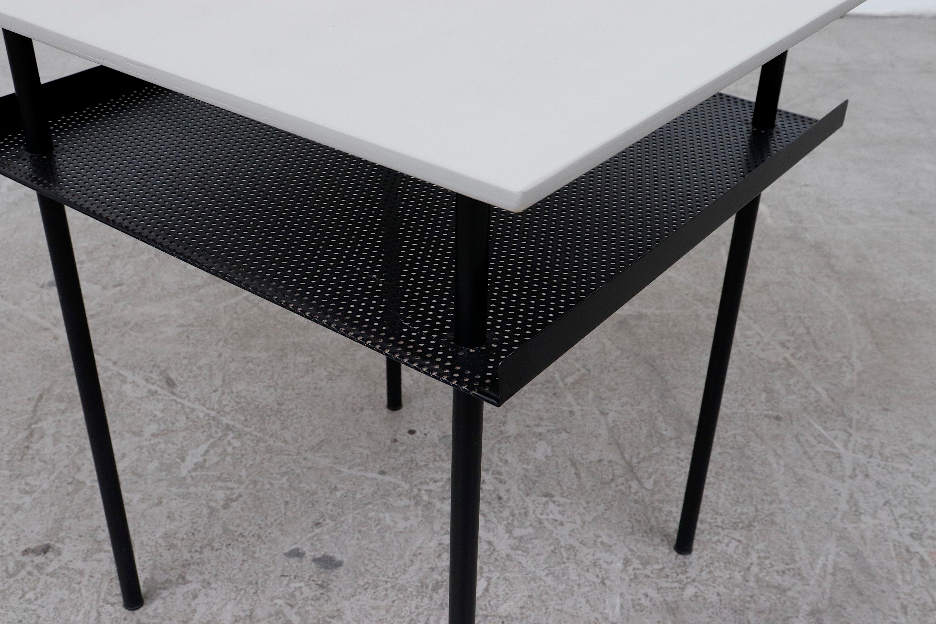 Metal Pair of Wim Rietveld Industrial Side Tables for Auping