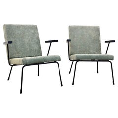 Pair of Wim Rietveld No. 1407 Lounge Chairs for Gispen