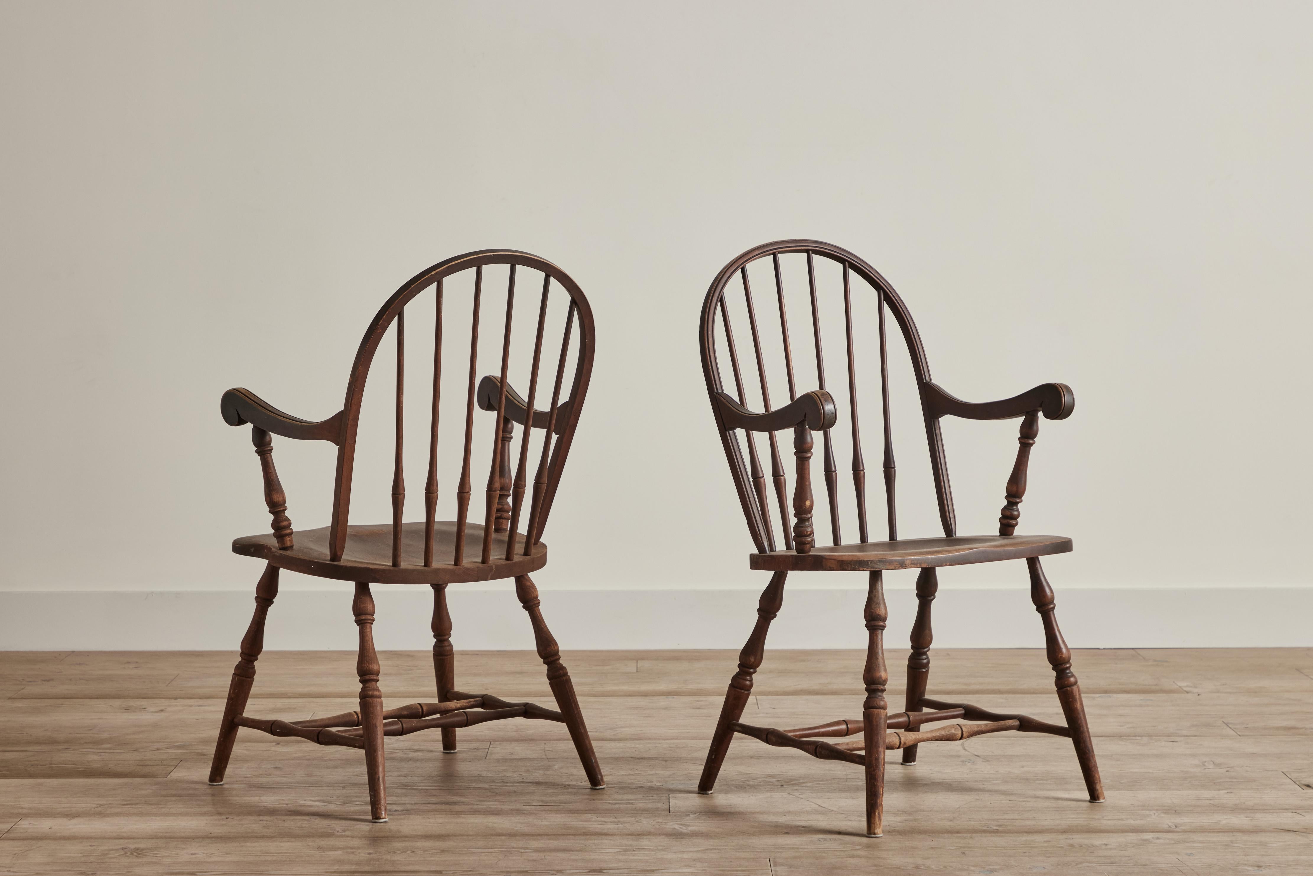 American Pair of Windsor Chairs