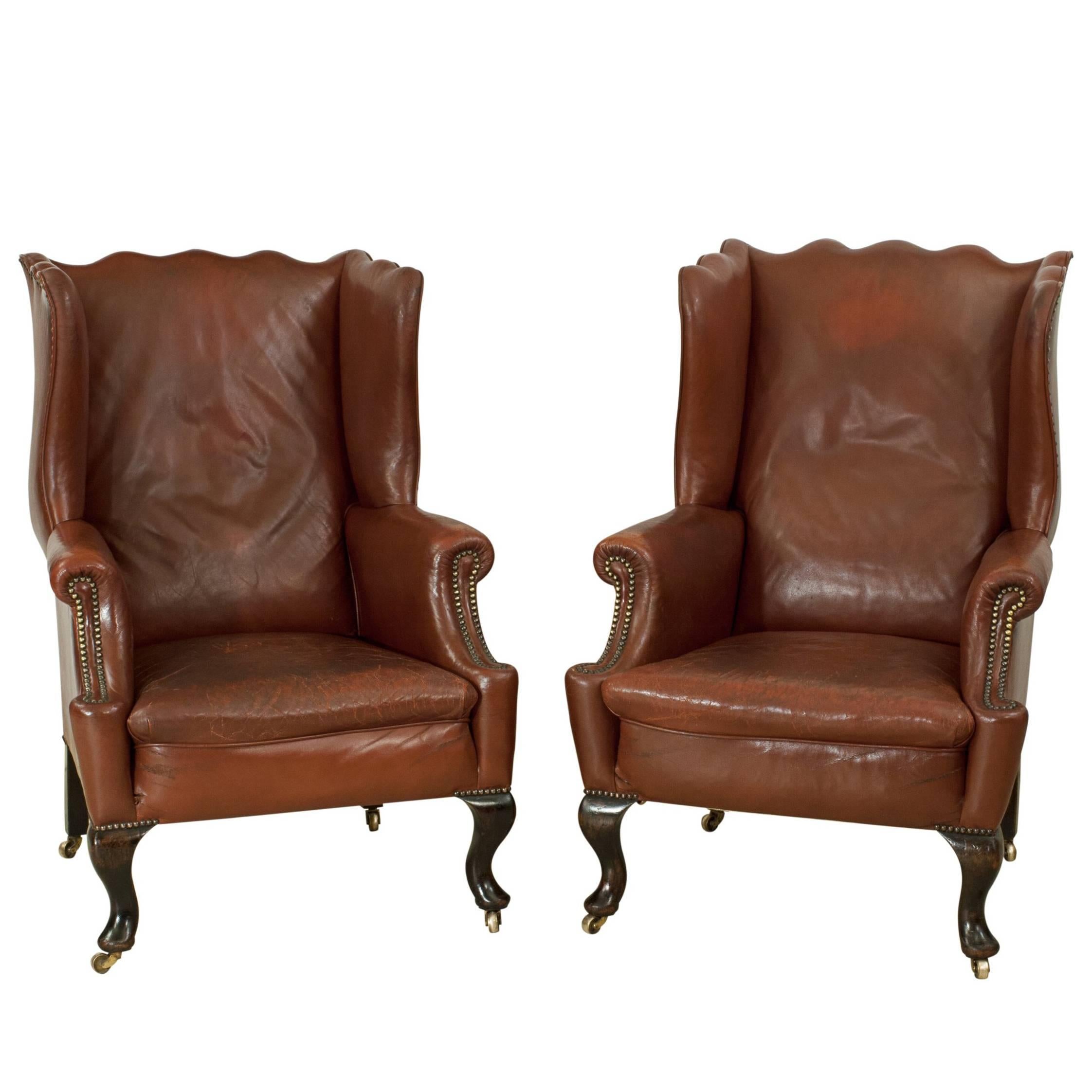 Pair of Wing Armchairs