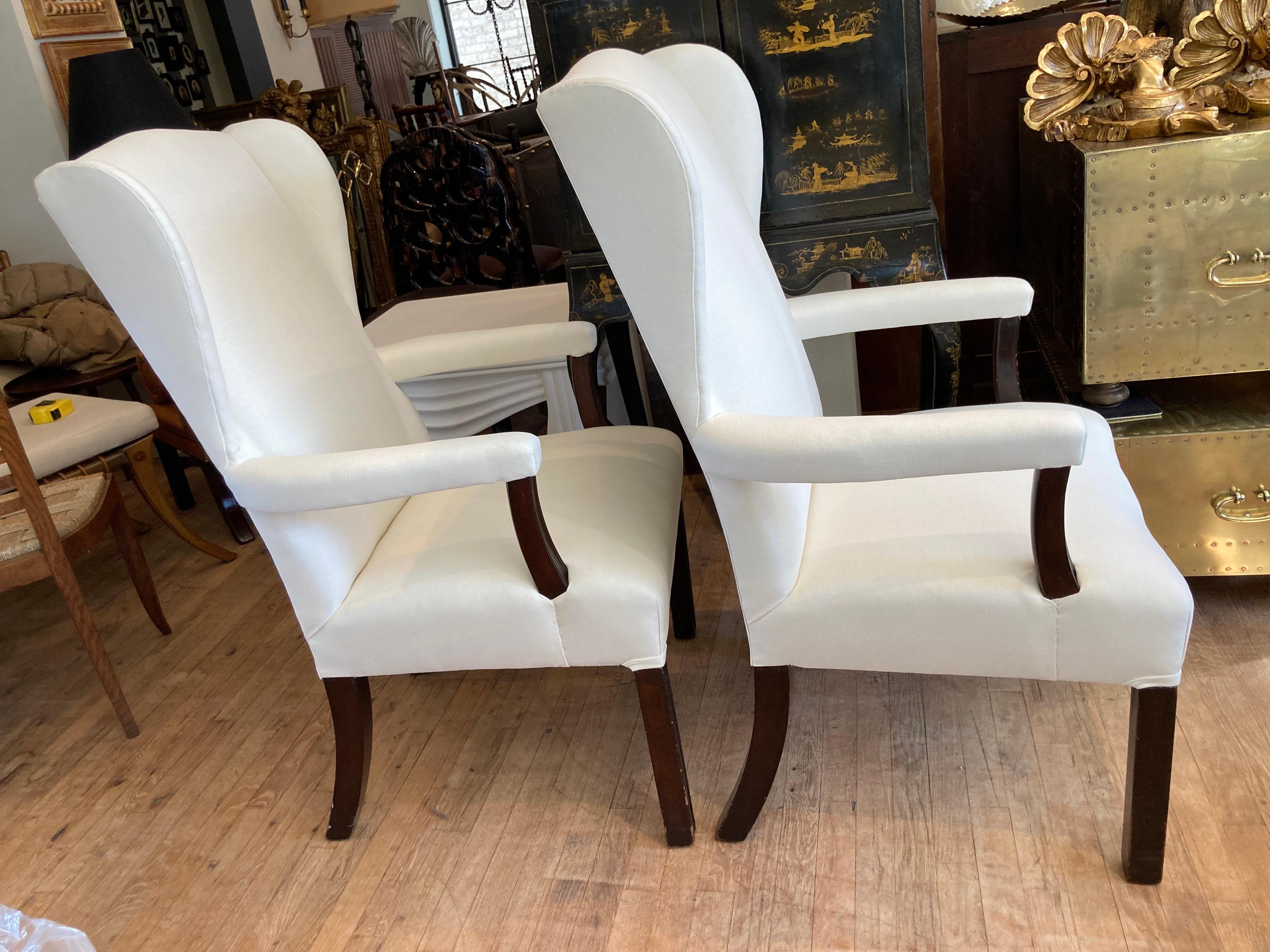 pair of wingback chairs