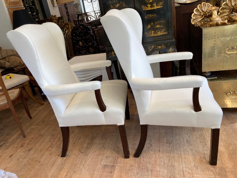 19th Century Pair of Wing Back Chairs For Sale