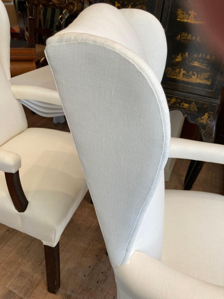 Pair of Wing Back Chairs For Sale 3