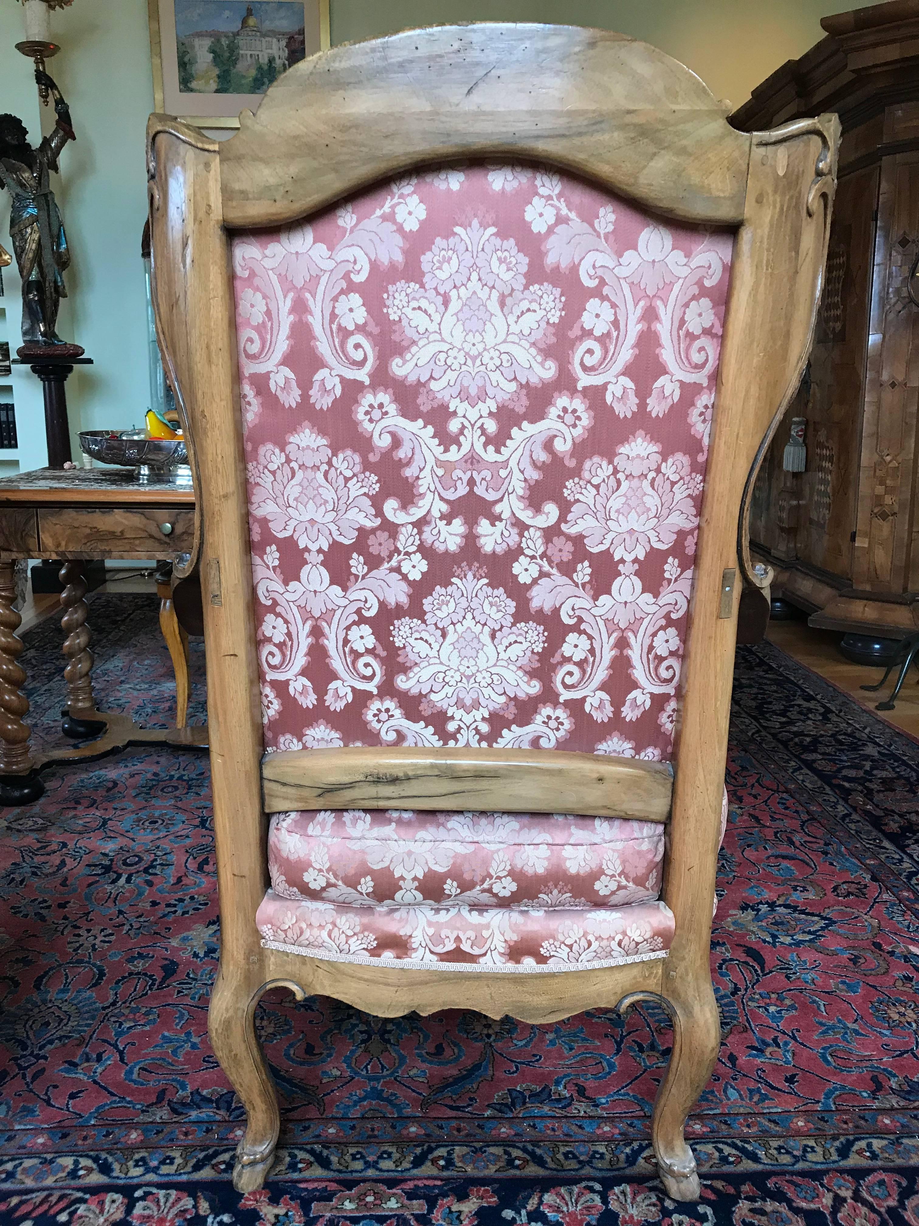 Pair of Wing Chairs, Baroque Style In Good Condition In New Haven, CT