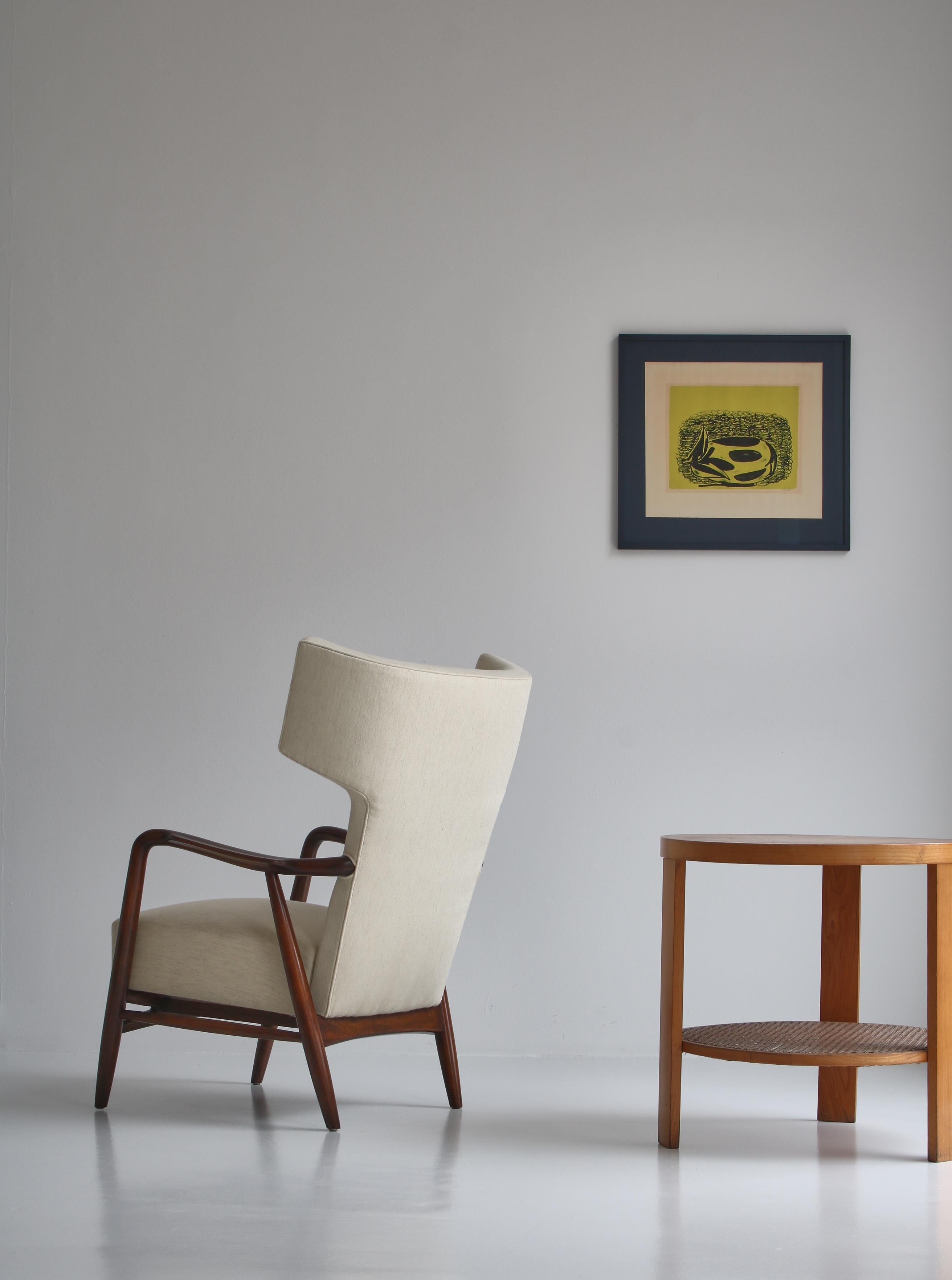 Paire de fauteuils Wingback d'Eva Koppel pour Slagelse Mbelvrk, Danemark, 1947 en vente 7
