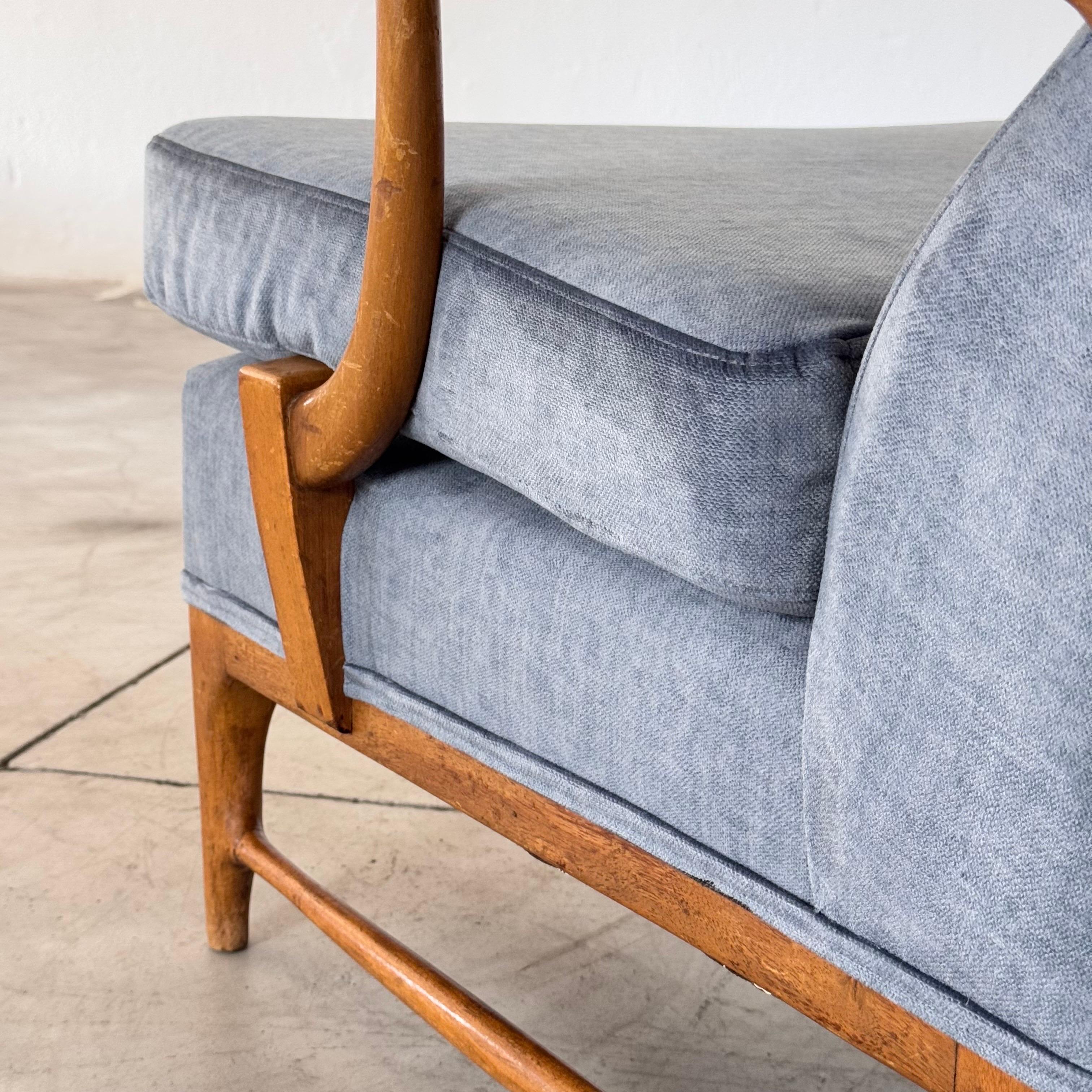 Coppia di poltrone Wingback di Paolo Buffa per Framar, Italia, anni '50 in vendita 10