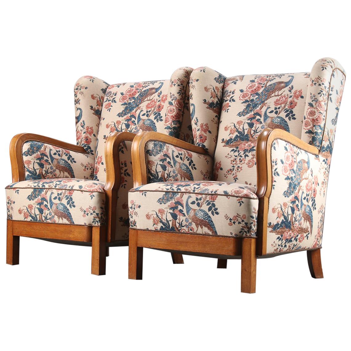 Pair of Wingback Armchairs