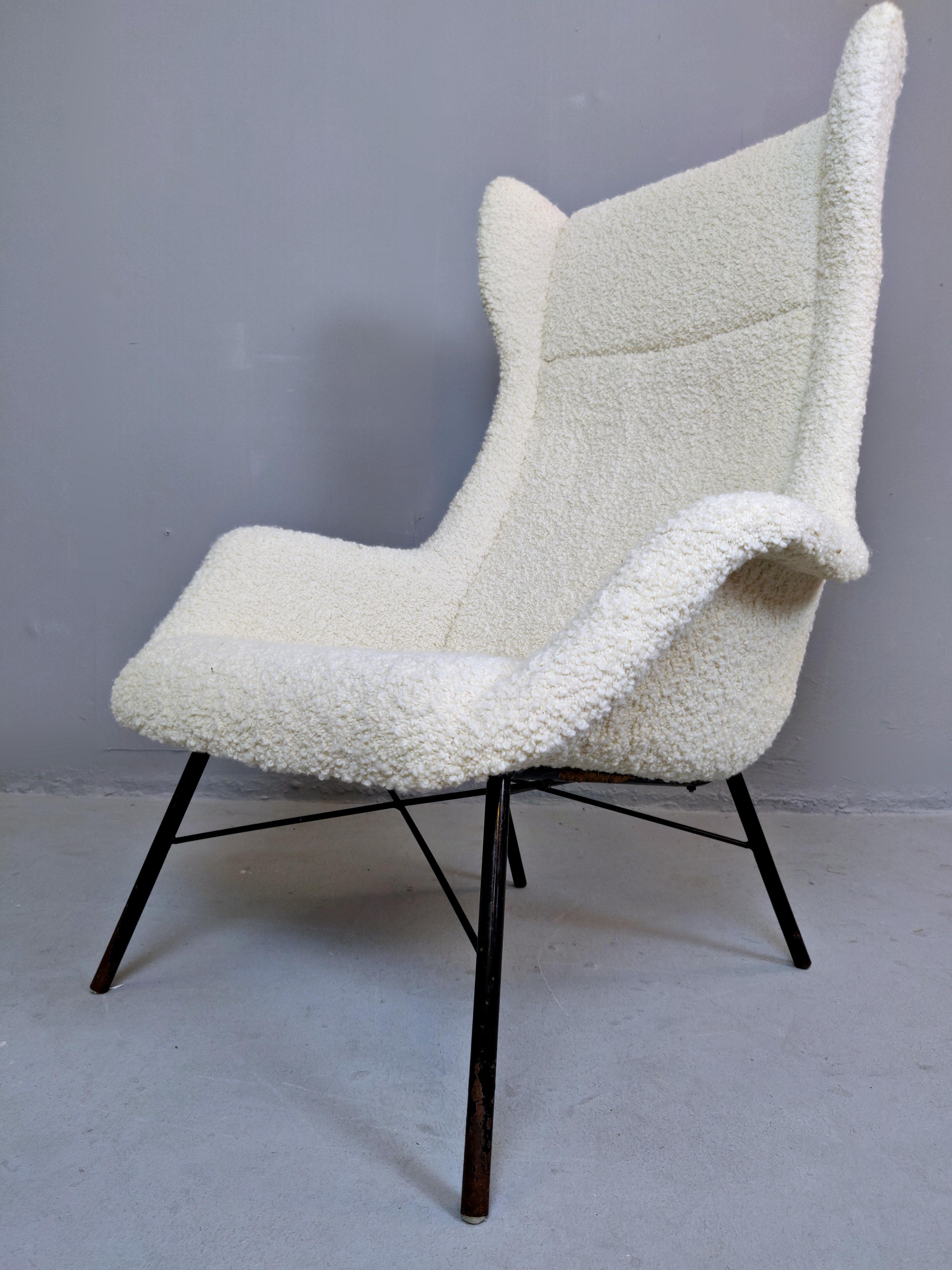 Pair of Wingback Armchairs, Miroslav Navratil, 1960s 2