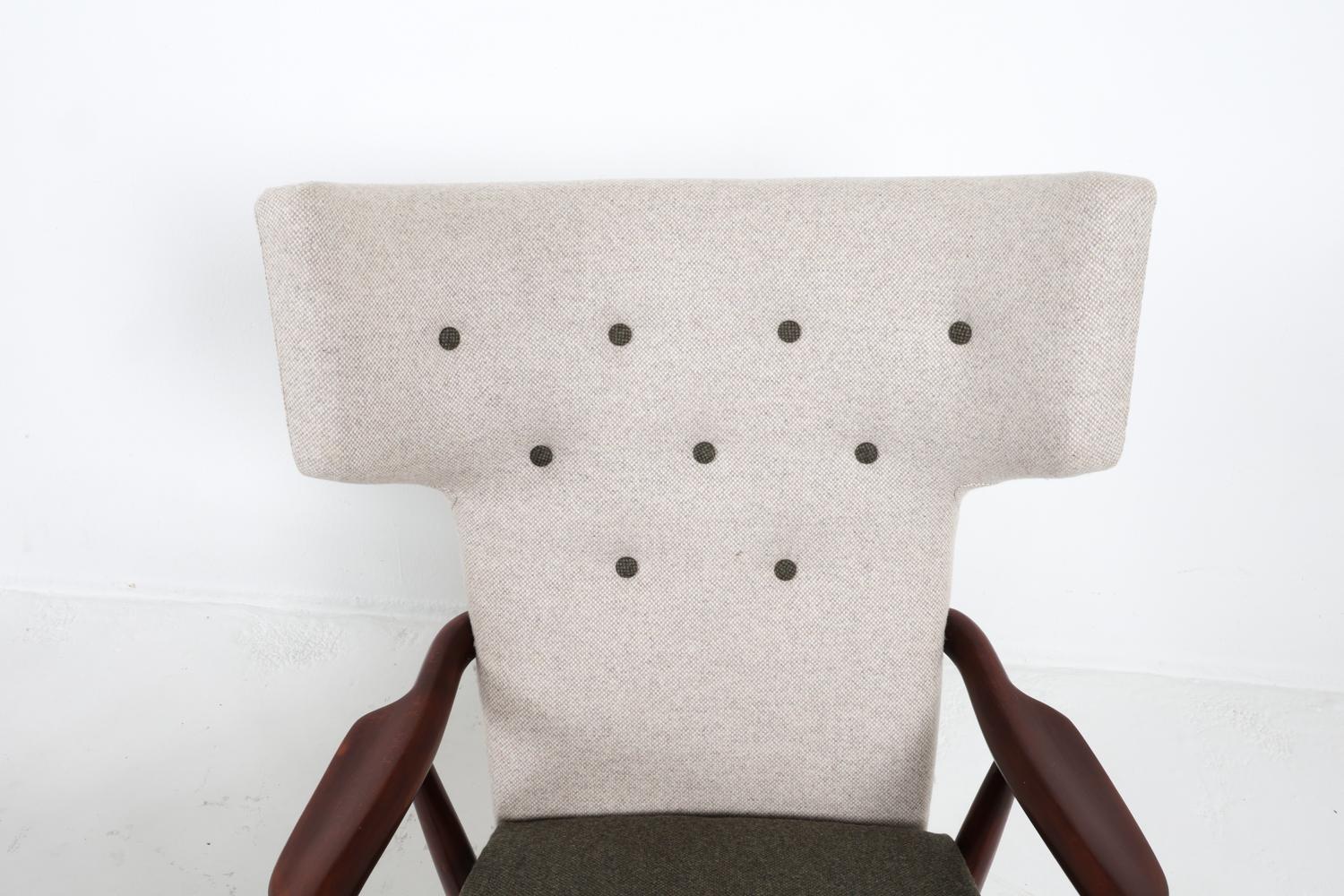 Hêtre Pair of Wingback Beech Lounge Chairs by Niels & Eva Koppel, 1947 en vente