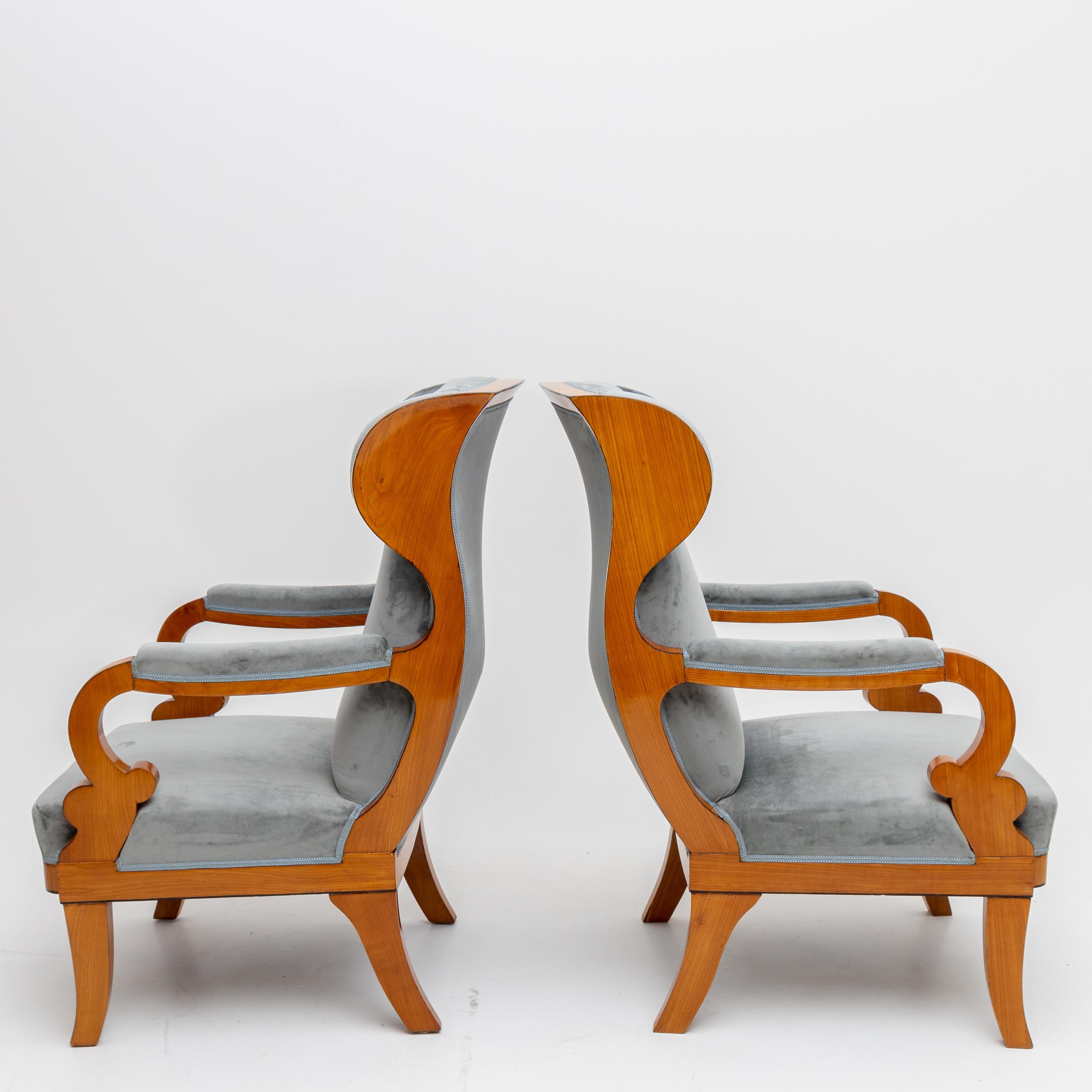 Pair of Wingback Chairs, c. 1830 3