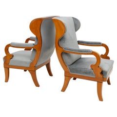 Pair of Wingback Chairs, c. 1830