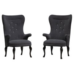 Paire de chaises à dossier bas Danemark, Danemark circa 1950