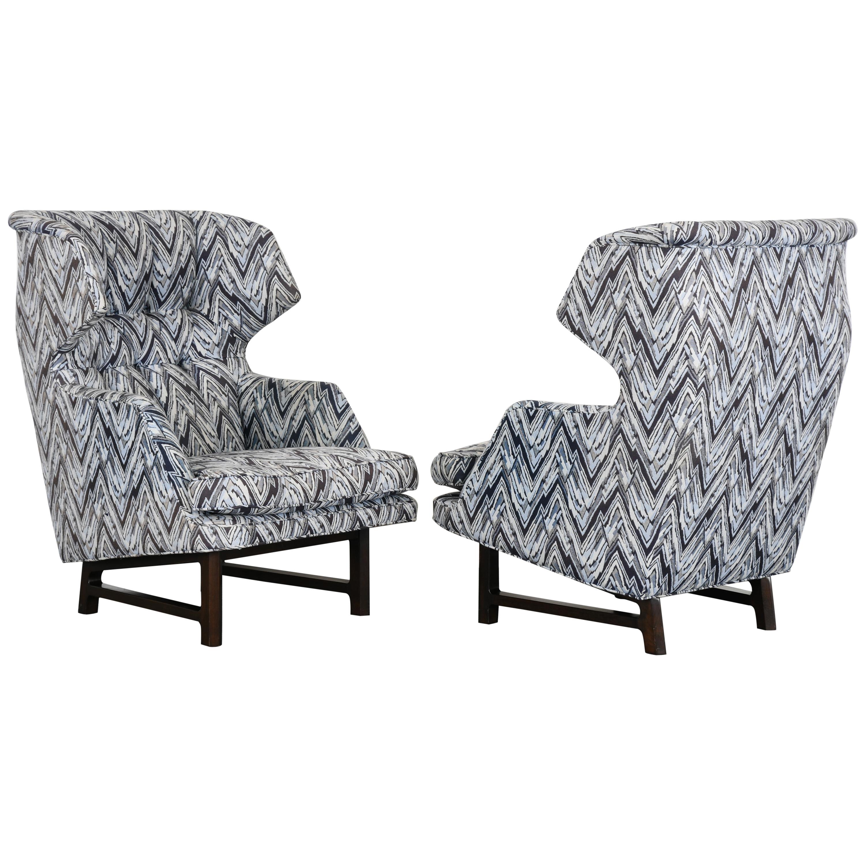 Pair of Wingback "Janus" Lounge Chairs by Edward Wormley for Dunbar, 1960s