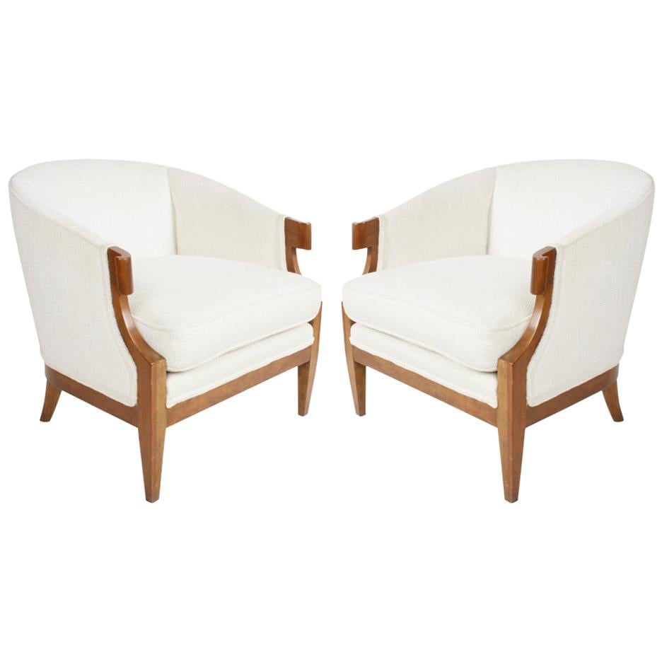 Pair of Winsor White & William Millington Occasional Chairs, circa 1940s