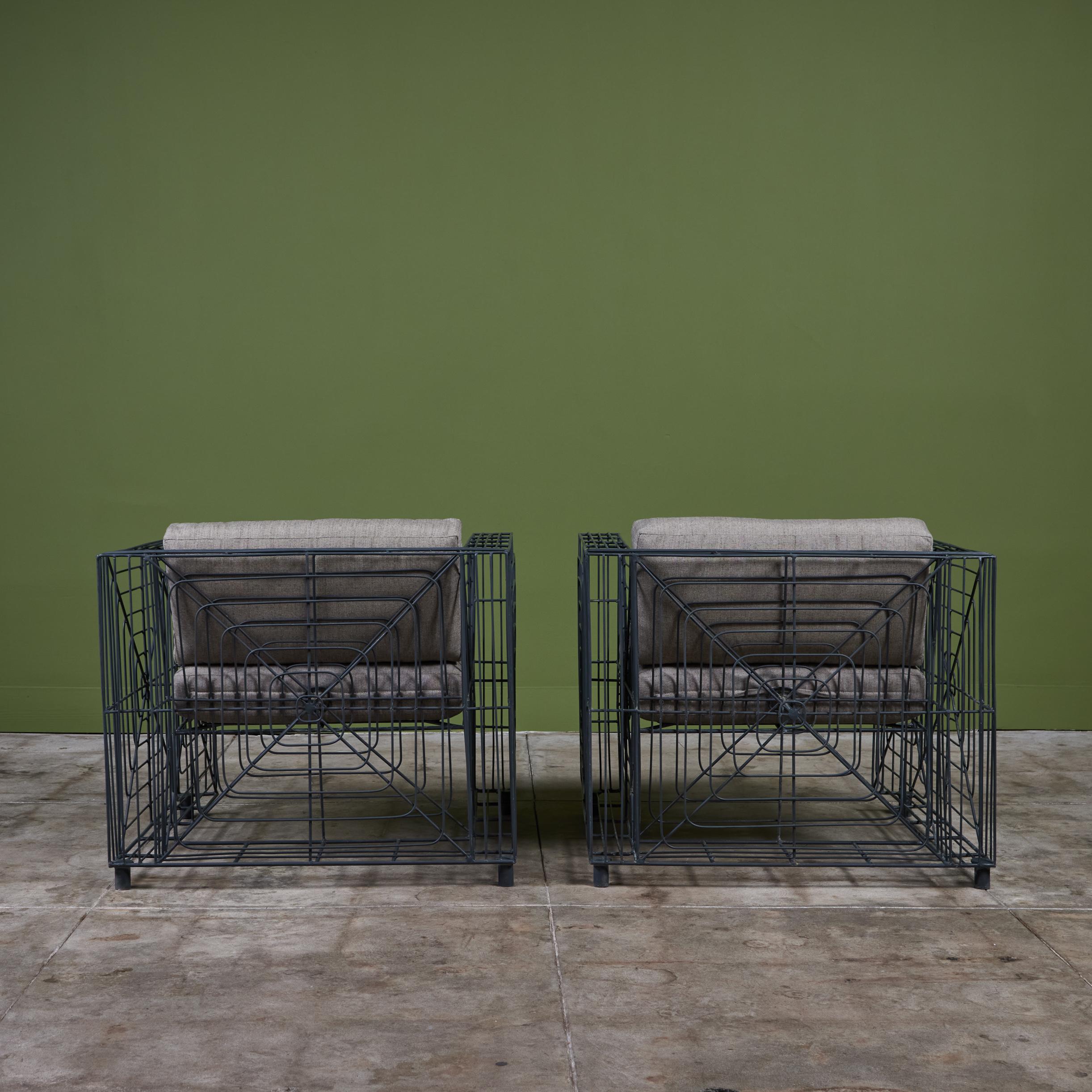 Pareja de Sillones Cubo de Alambre para Patio en venta 4