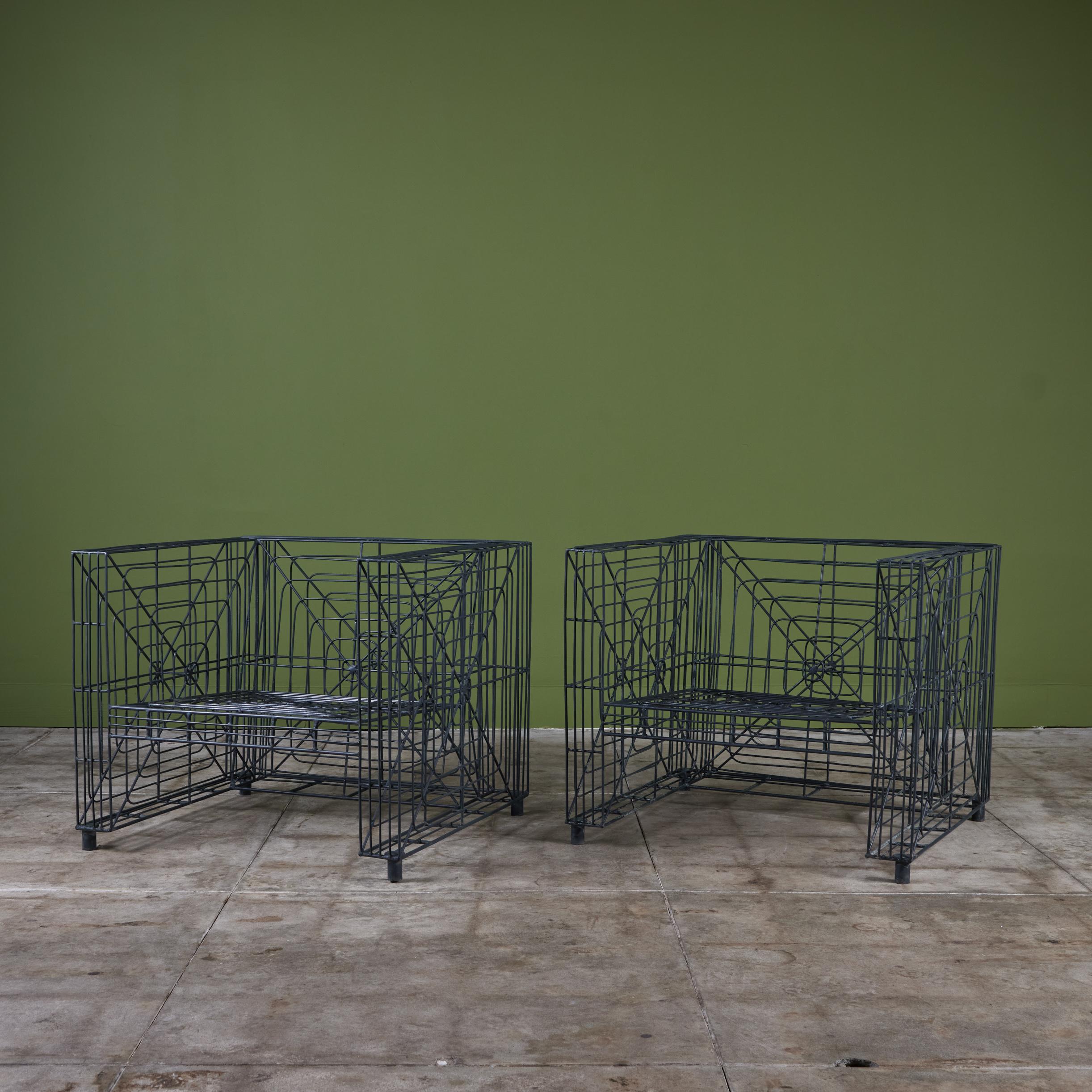 Pareja de Sillones Cubo de Alambre para Patio en Bueno estado para la venta en Los Angeles, CA