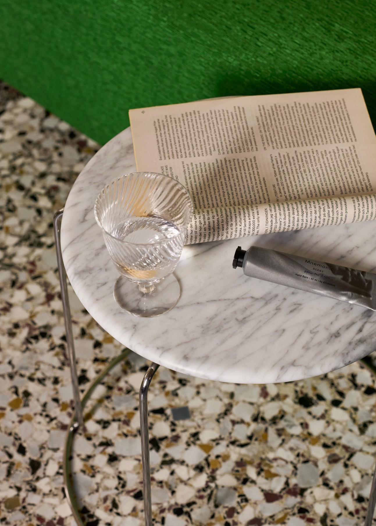 Coppia di sgabelli Wire Stool VP11, acciaio lucidato a specchio/Bianco Carrara, di Verner Panton in vendita 5