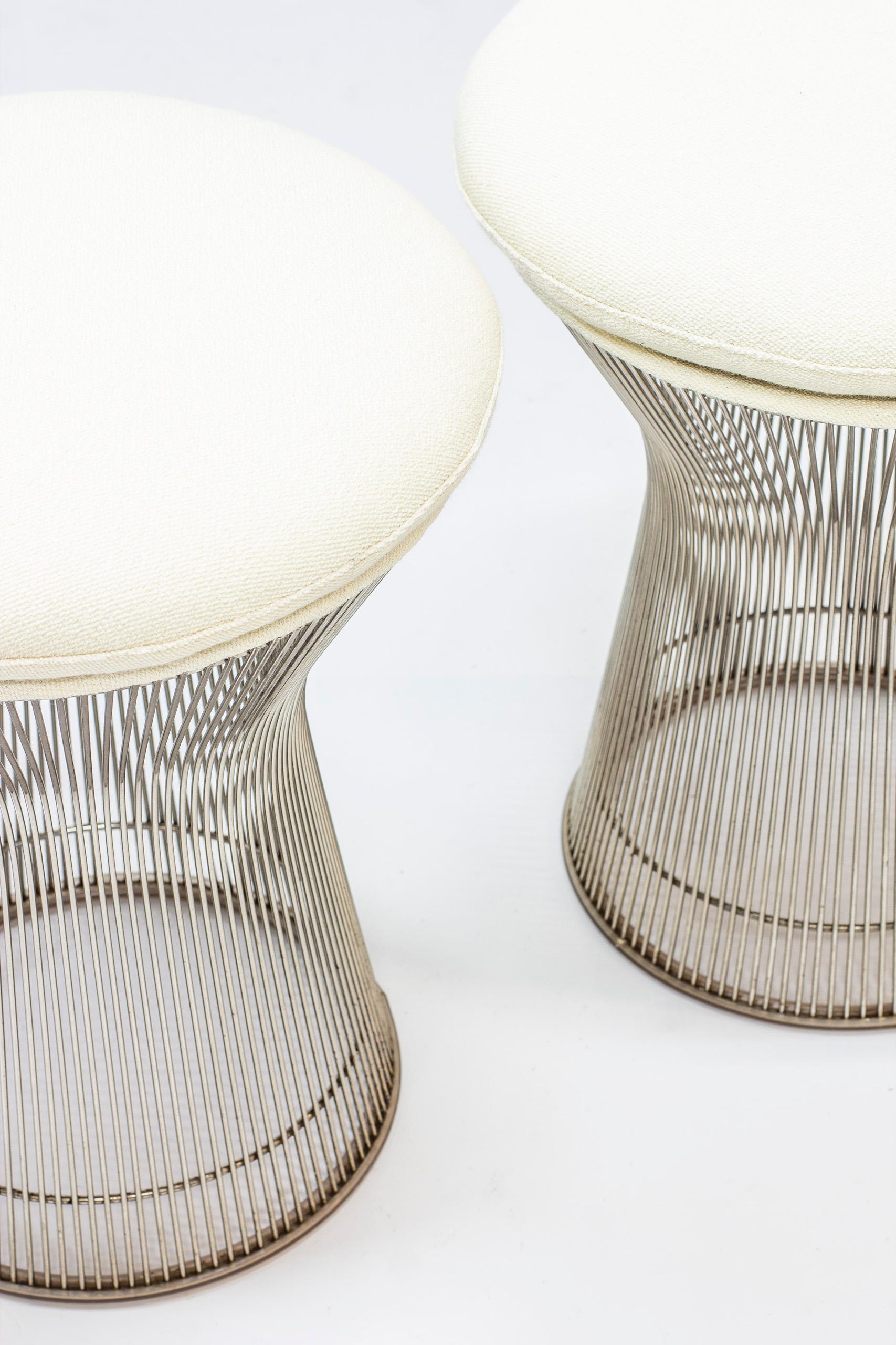 American Pair of Wire Stools by Warren Platner for Knoll