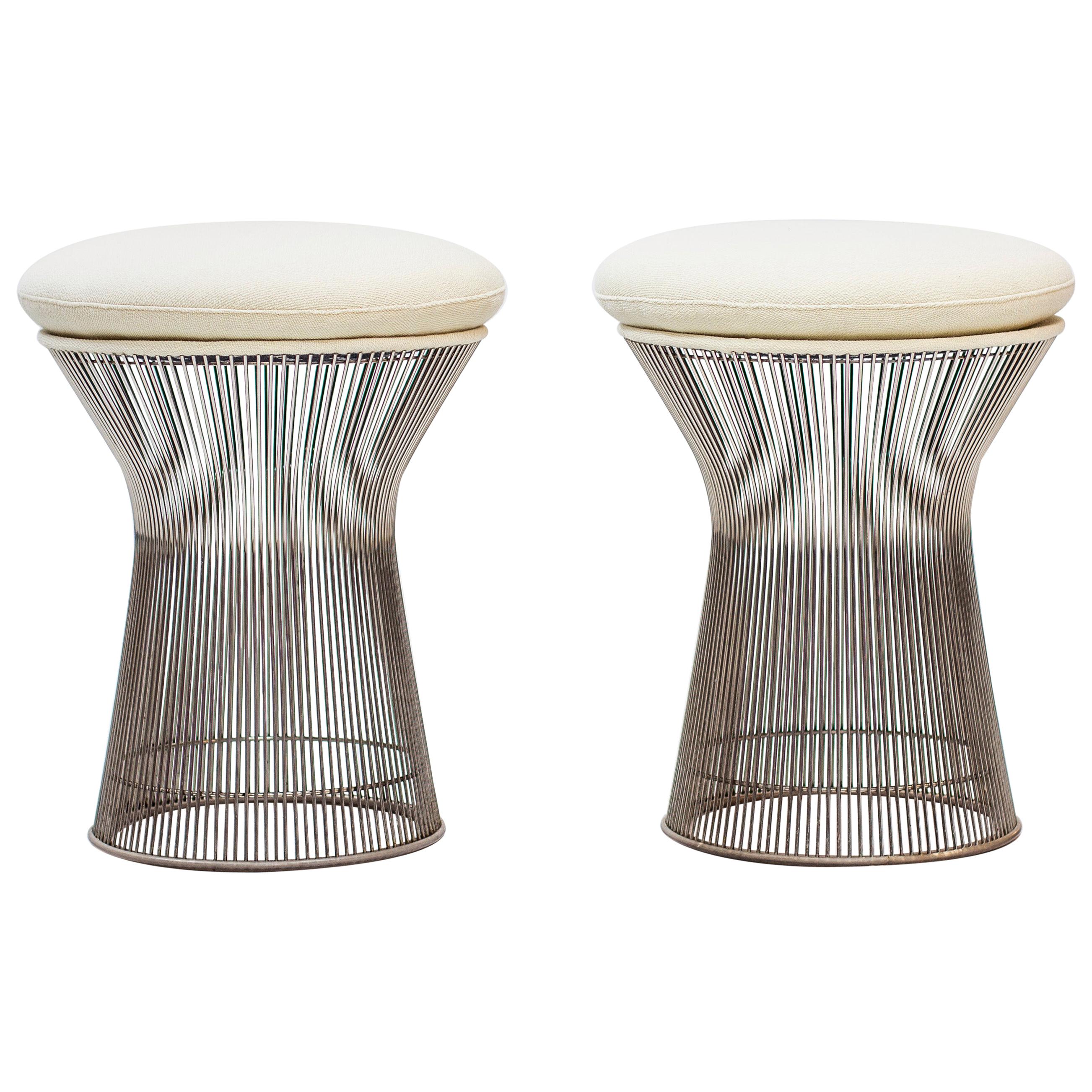 Pair of Wire Stools by Warren Platner for Knoll