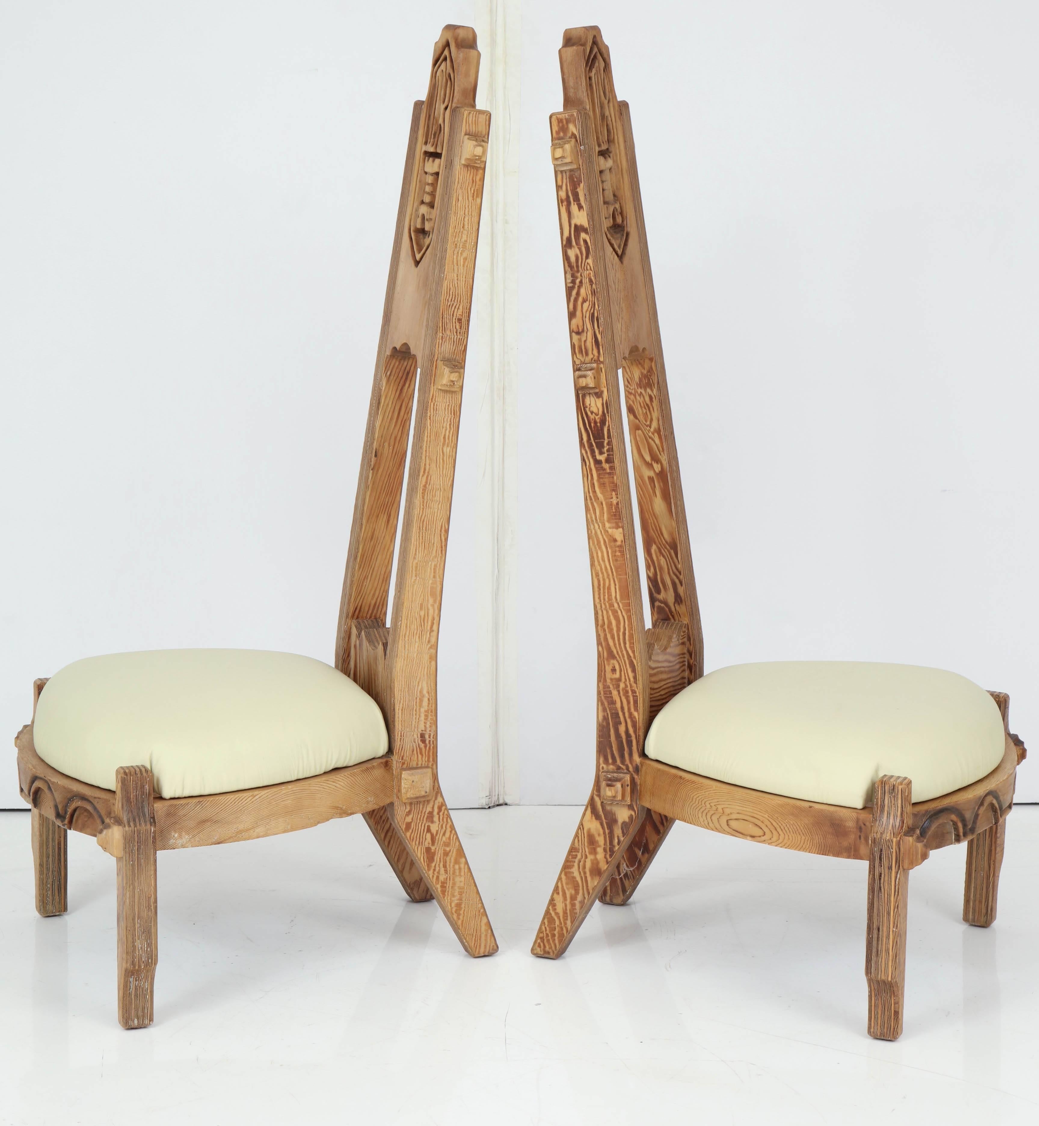 Mid-20th Century Pair of Witco Tall Back Chairs For Sale