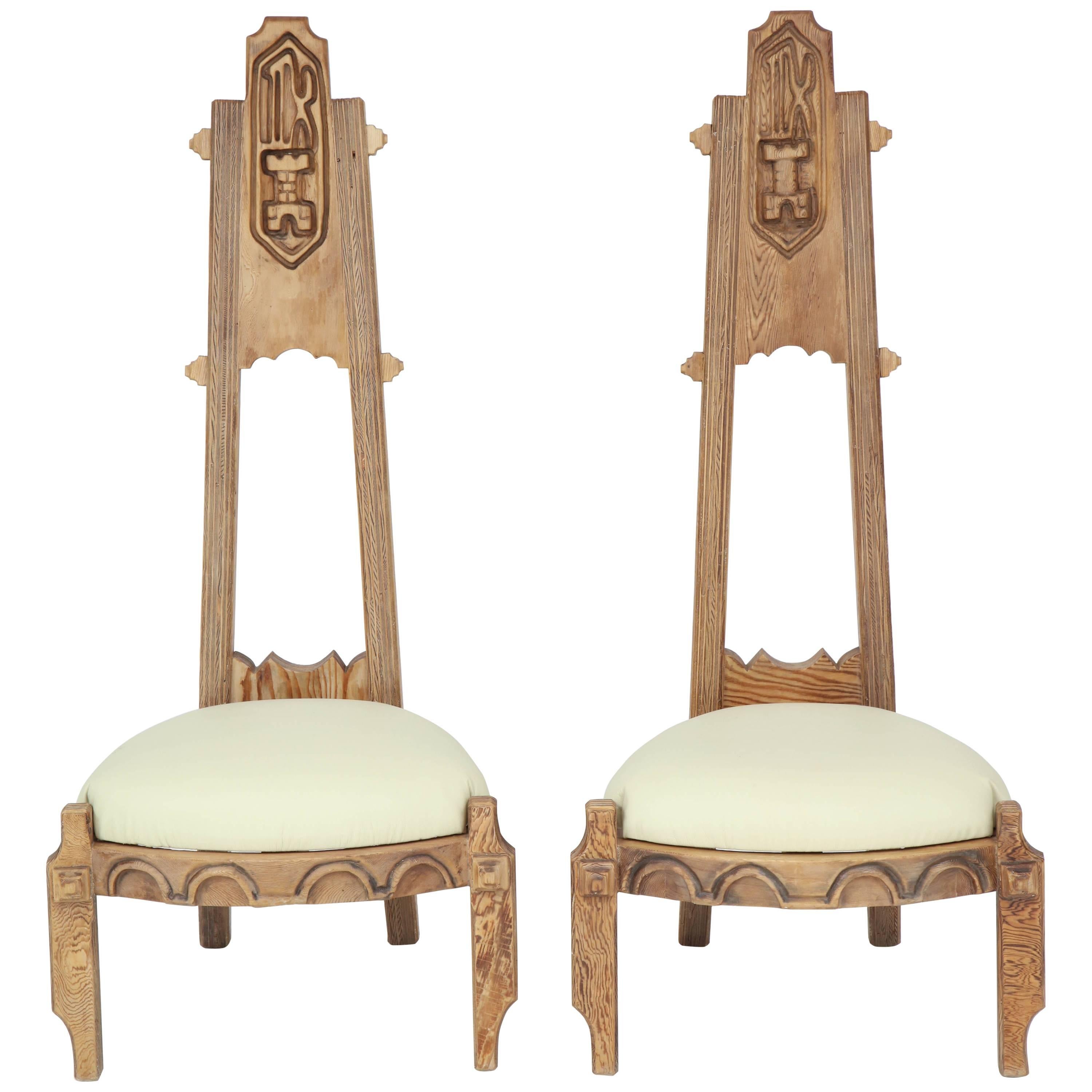 Pair of Witco Tall Back Chairs For Sale
