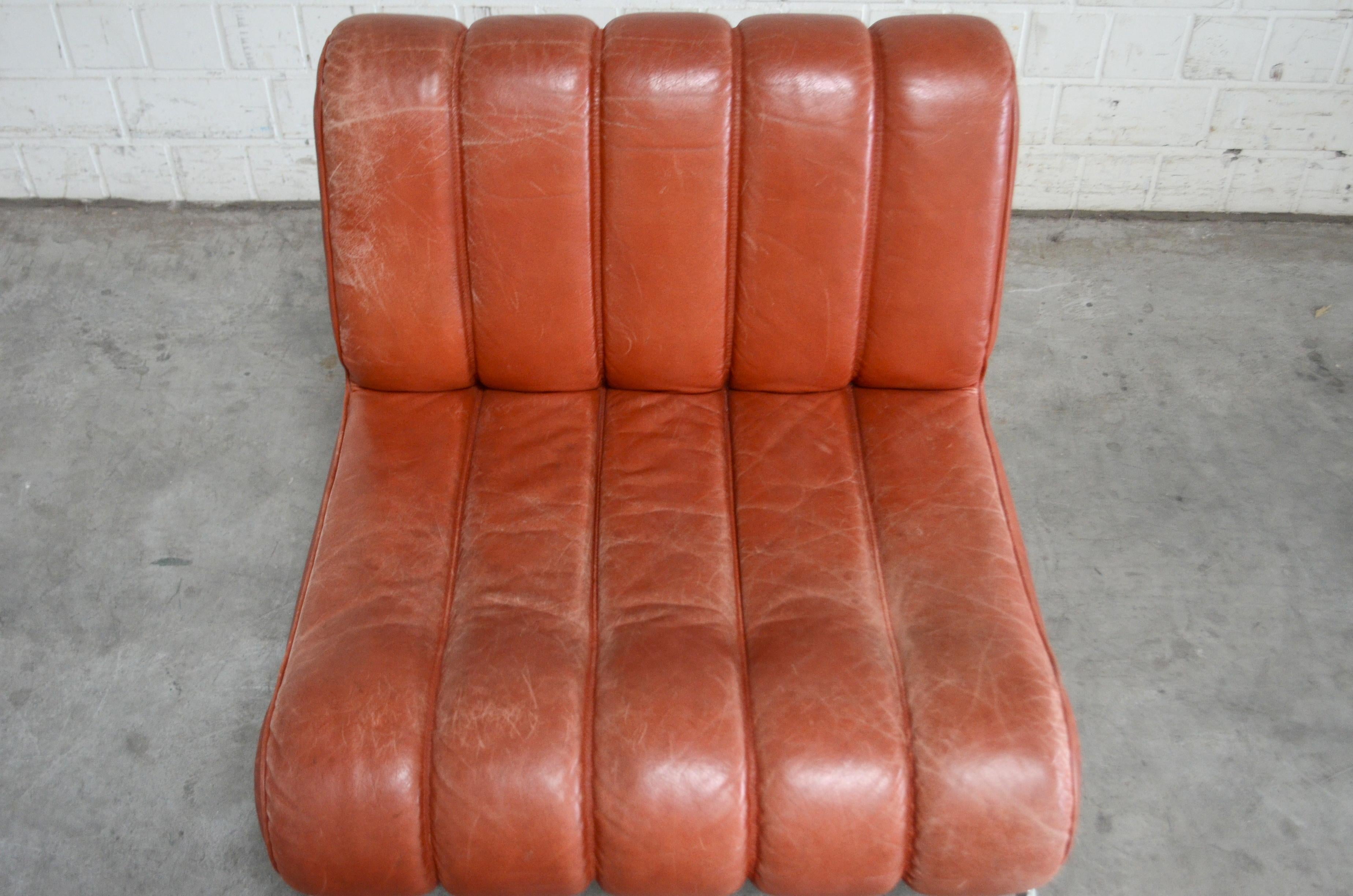 Pair of Wittmann Lounge Chair Leather Chairs Model Independence 2
