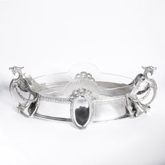 Pair of W.M.F. silver plate jardinière with glass. Germany, circa 1900.