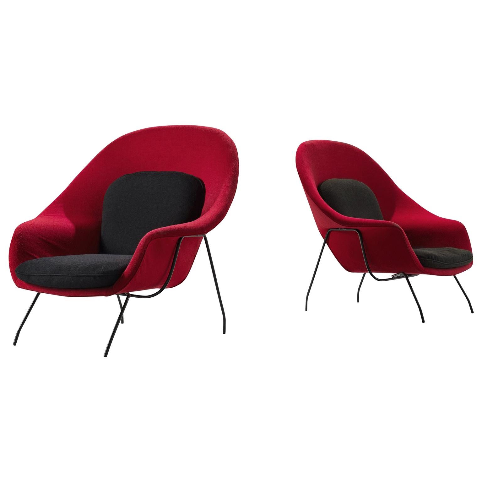 Pair of Womb Chairs by Eero Saarinen for Knoll