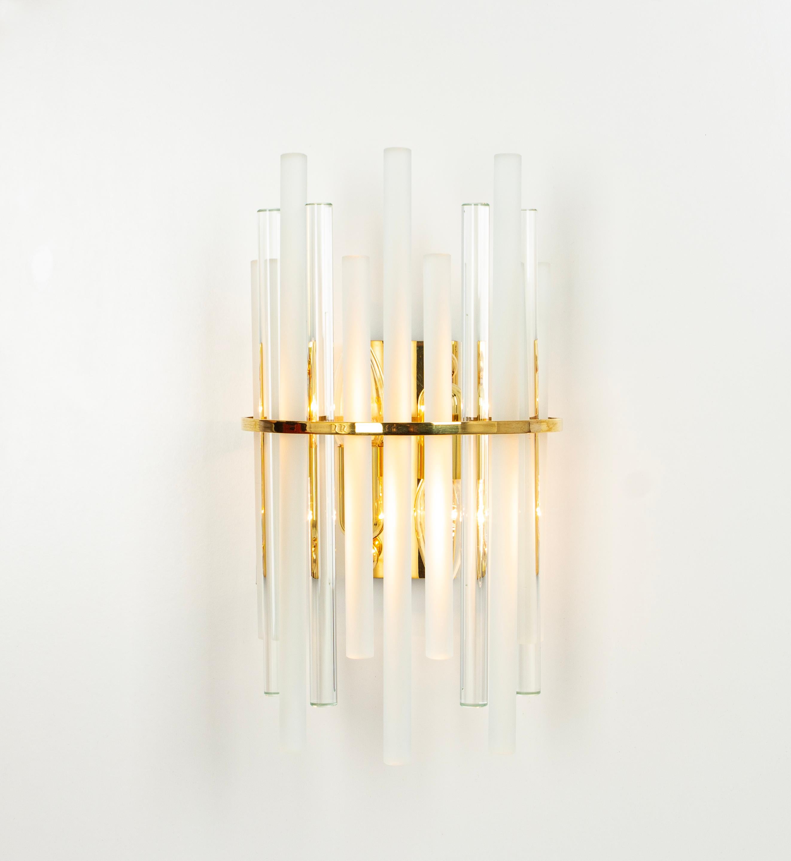 Pair of Wonderful Crystal Rods Sconces by Christoph Palme, Germany, 1970s For Sale 5