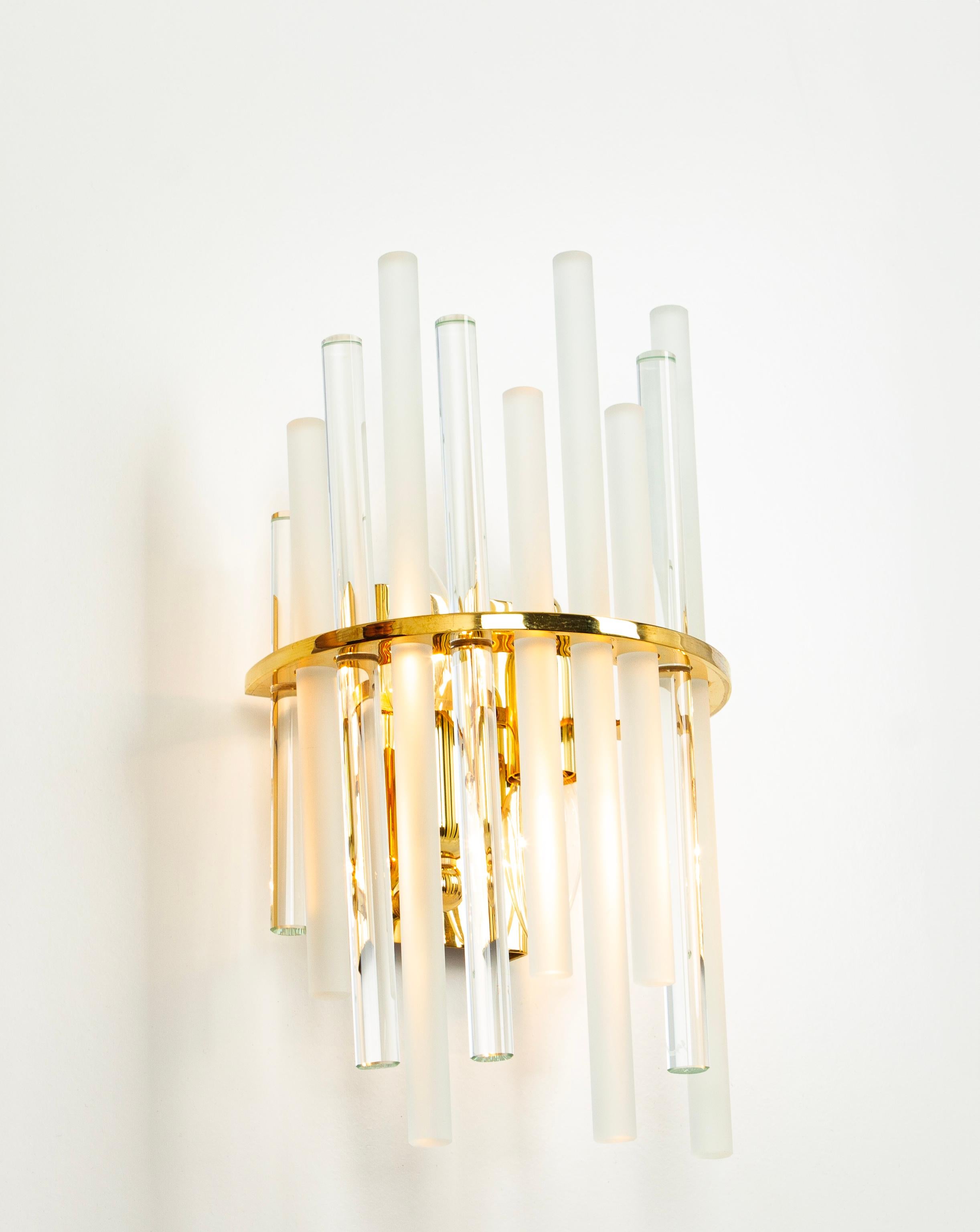 Pair of Wonderful Crystal Rods Sconces by Christoph Palme, Germany, 1970s For Sale 6