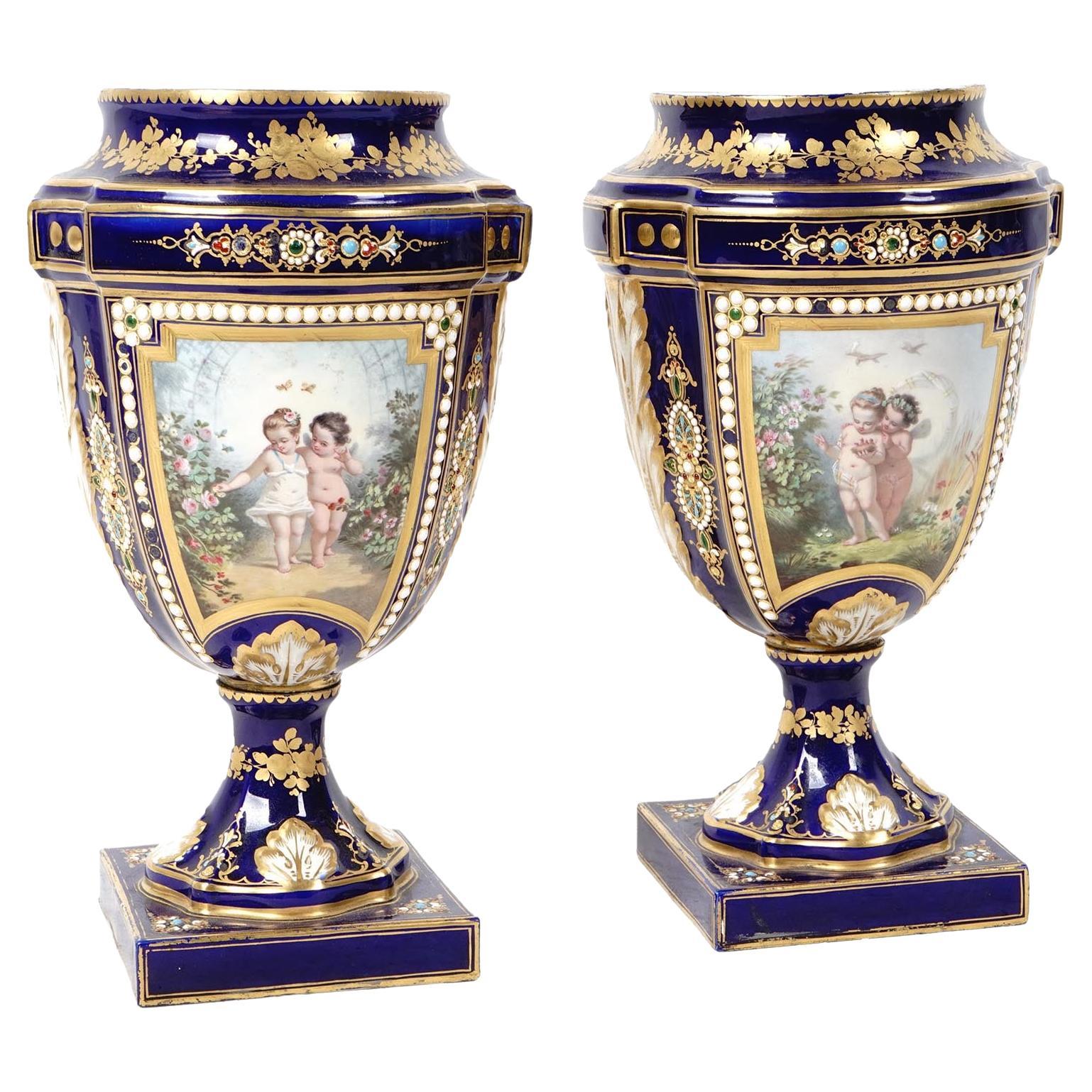 Jonathan Nash Glynn HandPainted Urn or Vase at 1stDibs