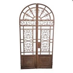 Pair of Wonderful Italian Wrought Iron Arch Top Gates