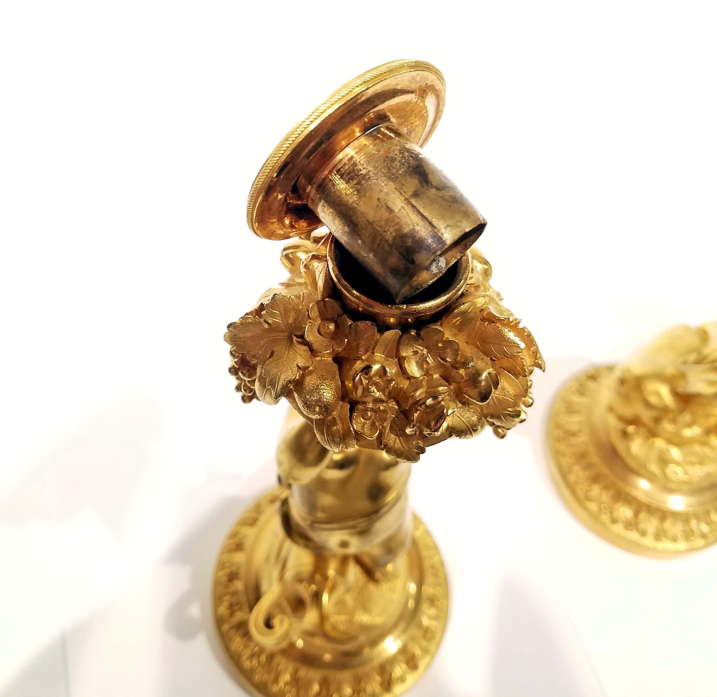 Pair of Wonderful Ormolu Candlesticks 3