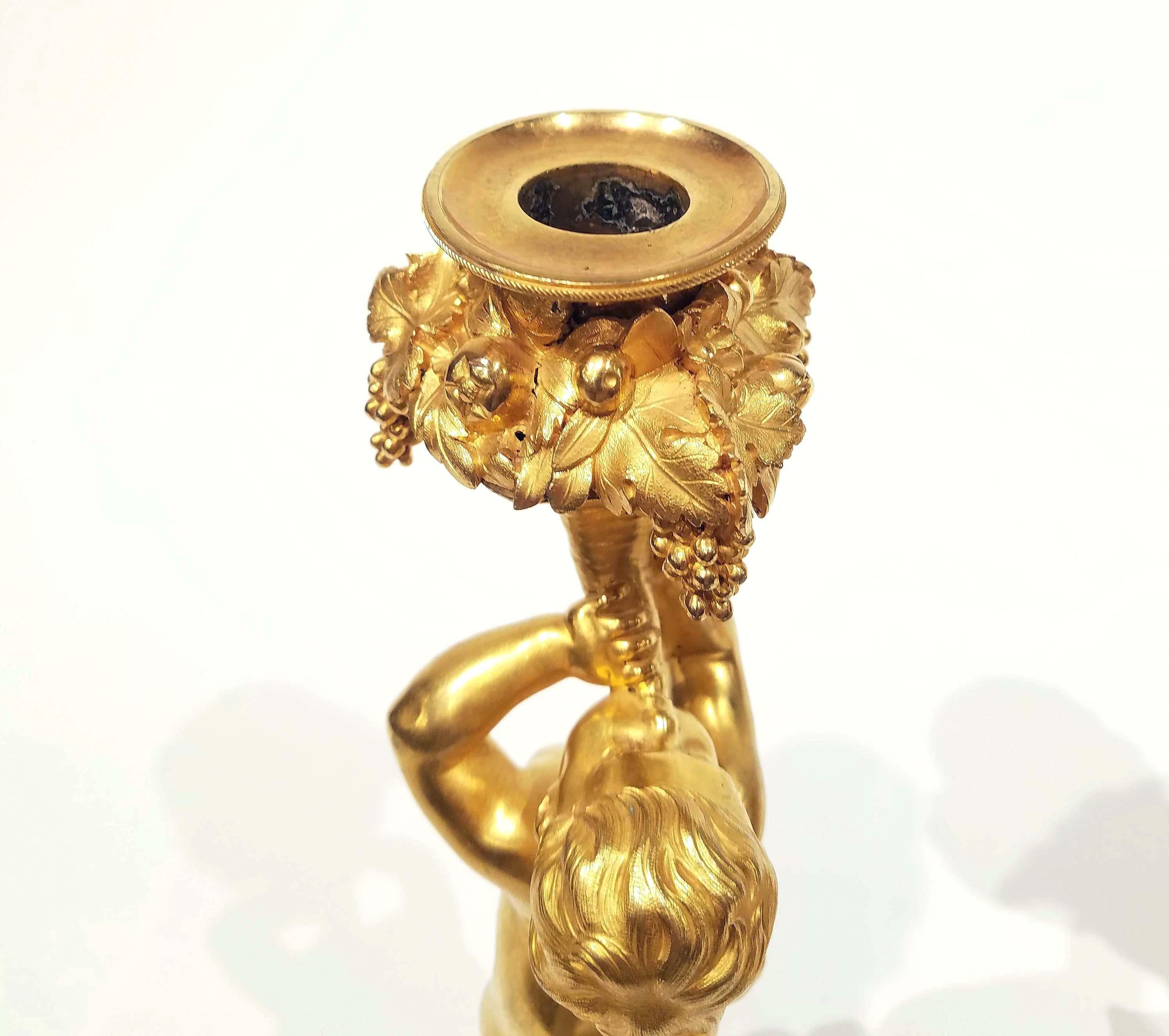 Pair of Wonderful Ormolu Candlesticks 4