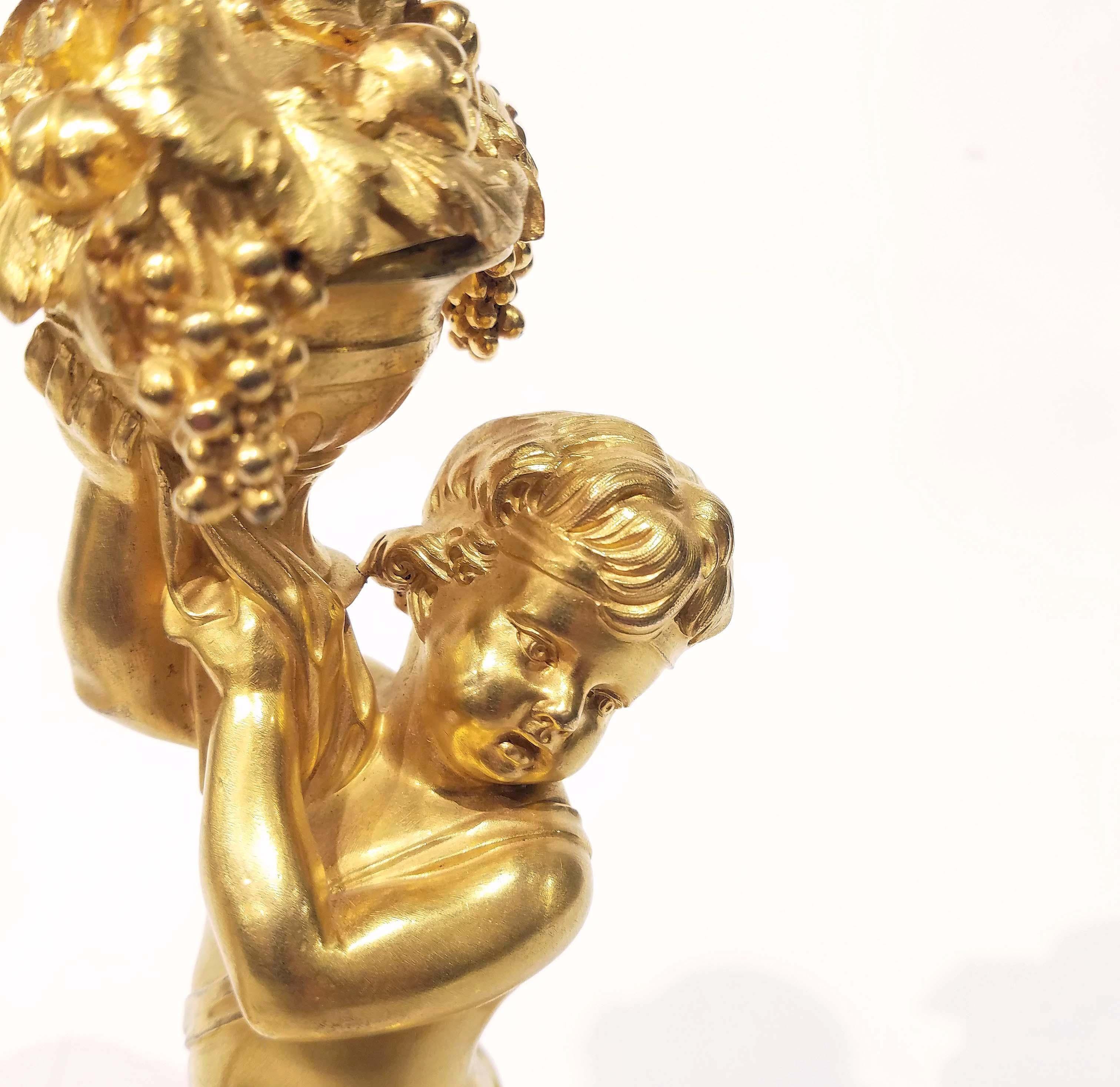 Pair of Wonderful Ormolu Candlesticks In Good Condition In New York, NY