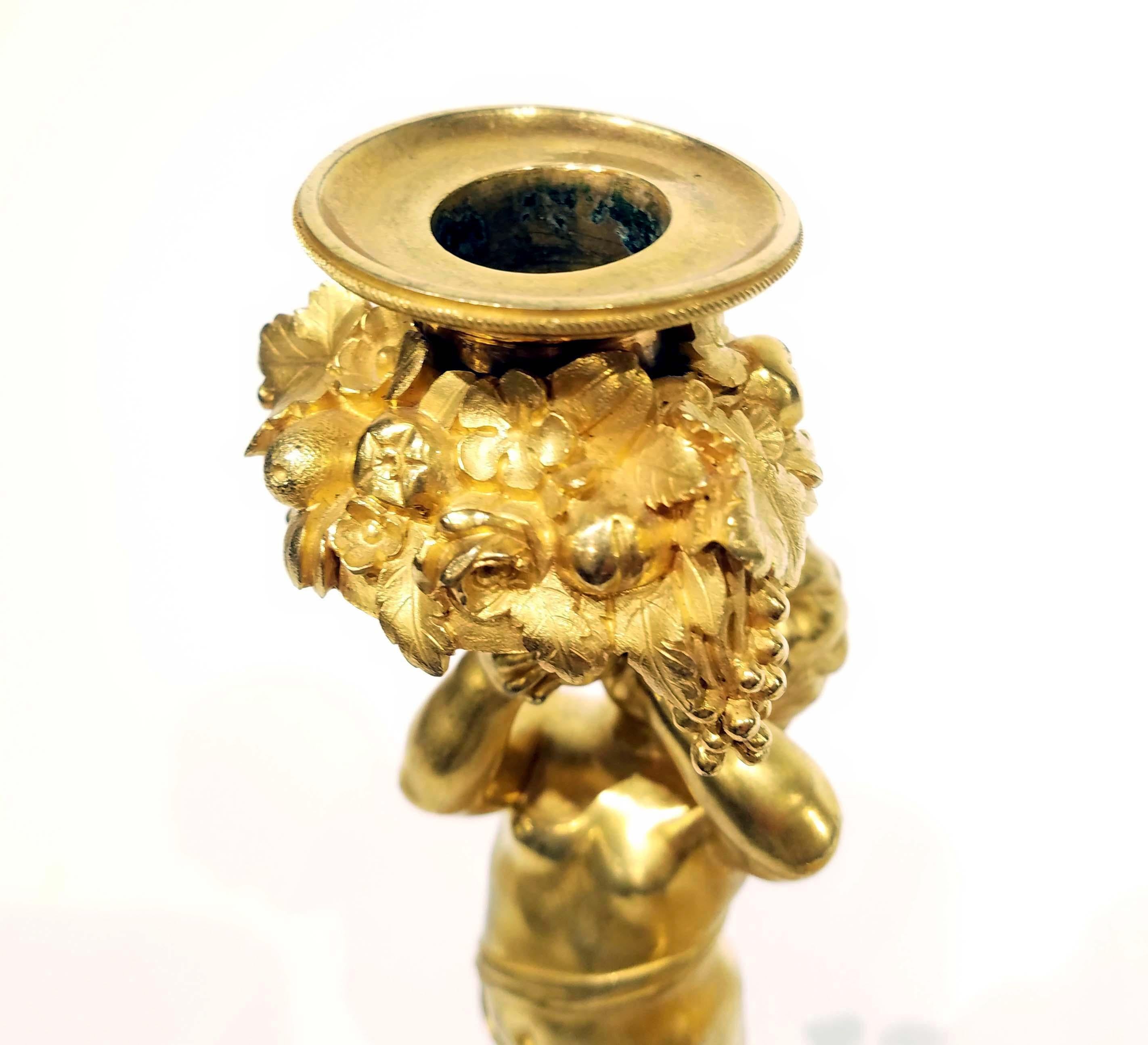 Bronze Pair of Wonderful Ormolu Candlesticks