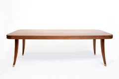 Paire de tables basses en bois et bronze par Comte, Argentine, Buenos Aires, vers 1940