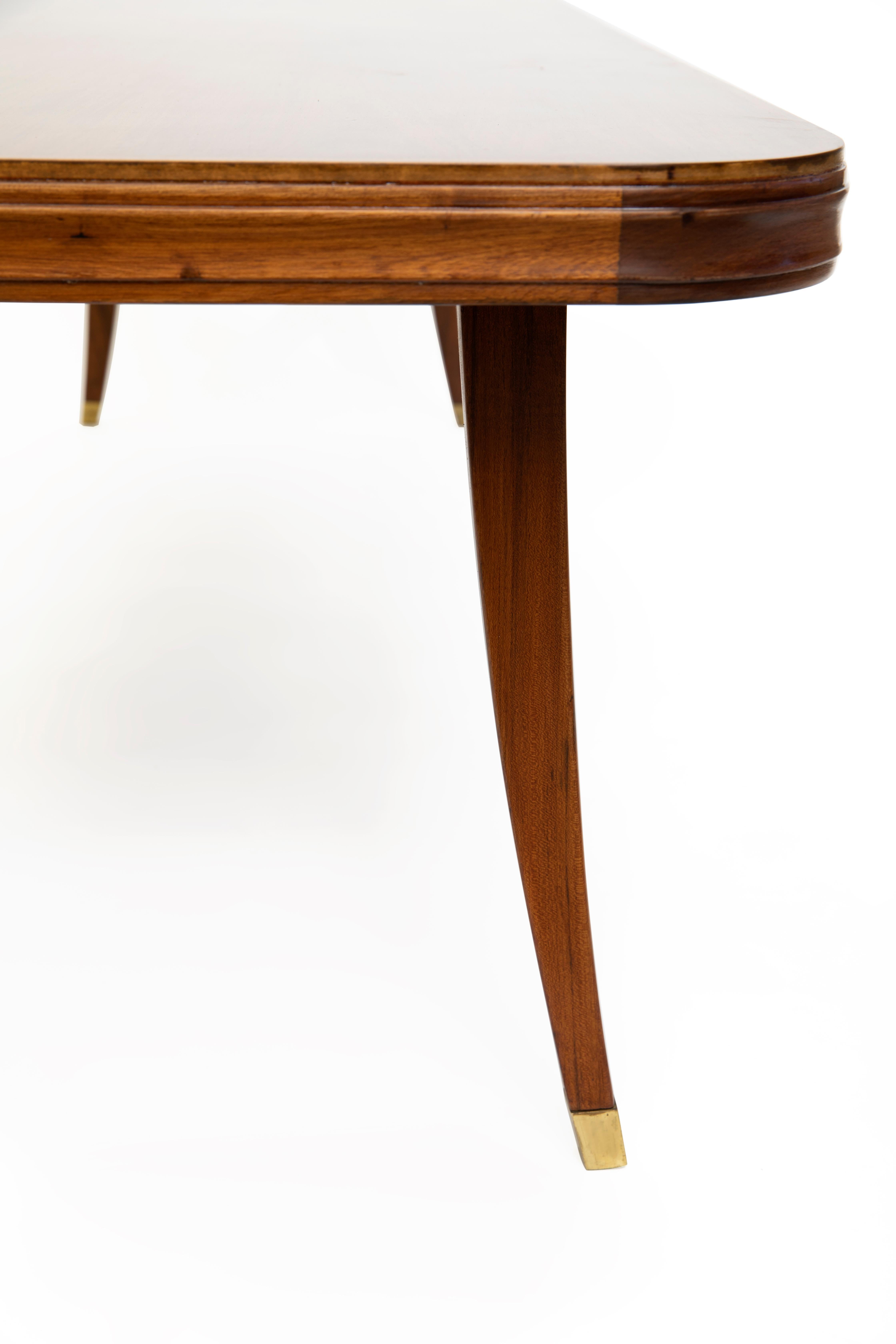 Mid-20th Century Pair of Wood and Bronze Low Tables by Comte, Argentina, Buenos Aires, circa 1940 For Sale