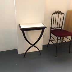 Pair of Wood and Marble Consoles by Paolo Buffa, Italy, 1950s