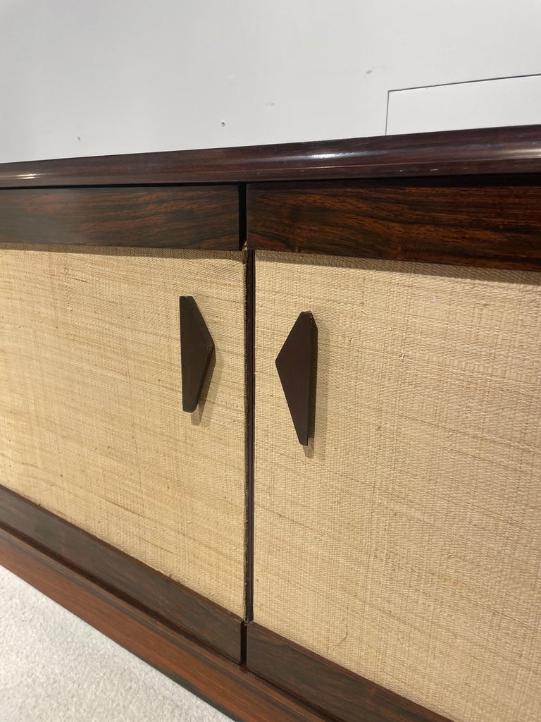 Pair of Wood and Raffia Furniture For Sale at 1stDibs