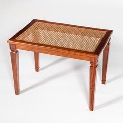 Pair of Wood and Rattan Stools by Comte, Argentina, Buenos Aires, circa 1940