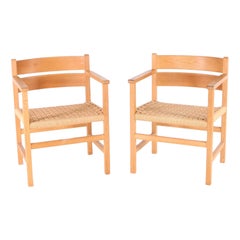 Paar Sessel aus Holz und Seil