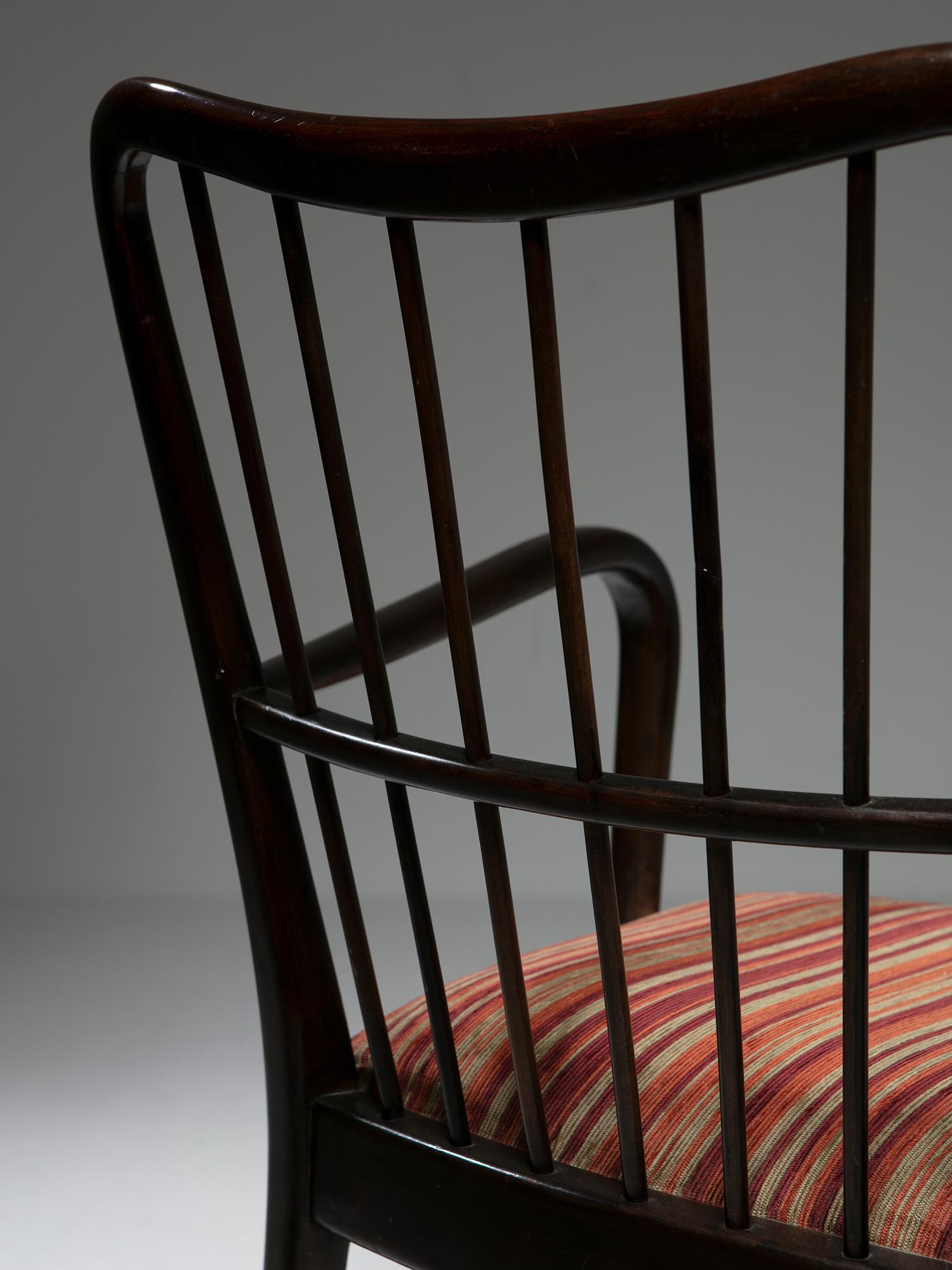 Paire de fauteuils en Wood attribués à Paolo Buffa, Italie, années 1950 en vente 1